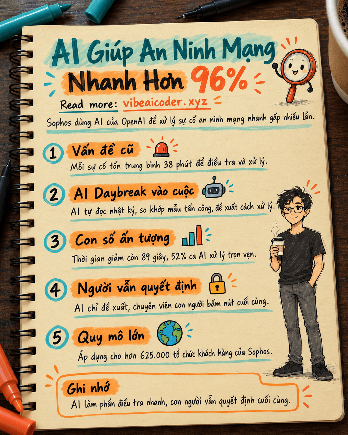 🛡️ Sophos dùng AI của OpenAI, giảm 96% thời gian xử lý sự cố an ninh mạng