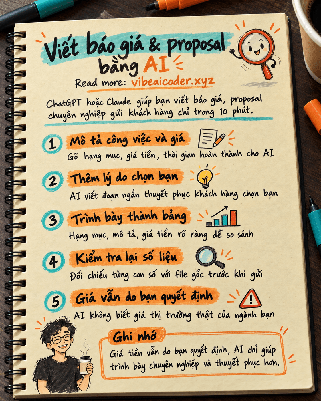 Dùng ChatGPT hoặc Claude viết báo giá và proposal chuyên nghiệp gửi khách hàng trong 10 phút