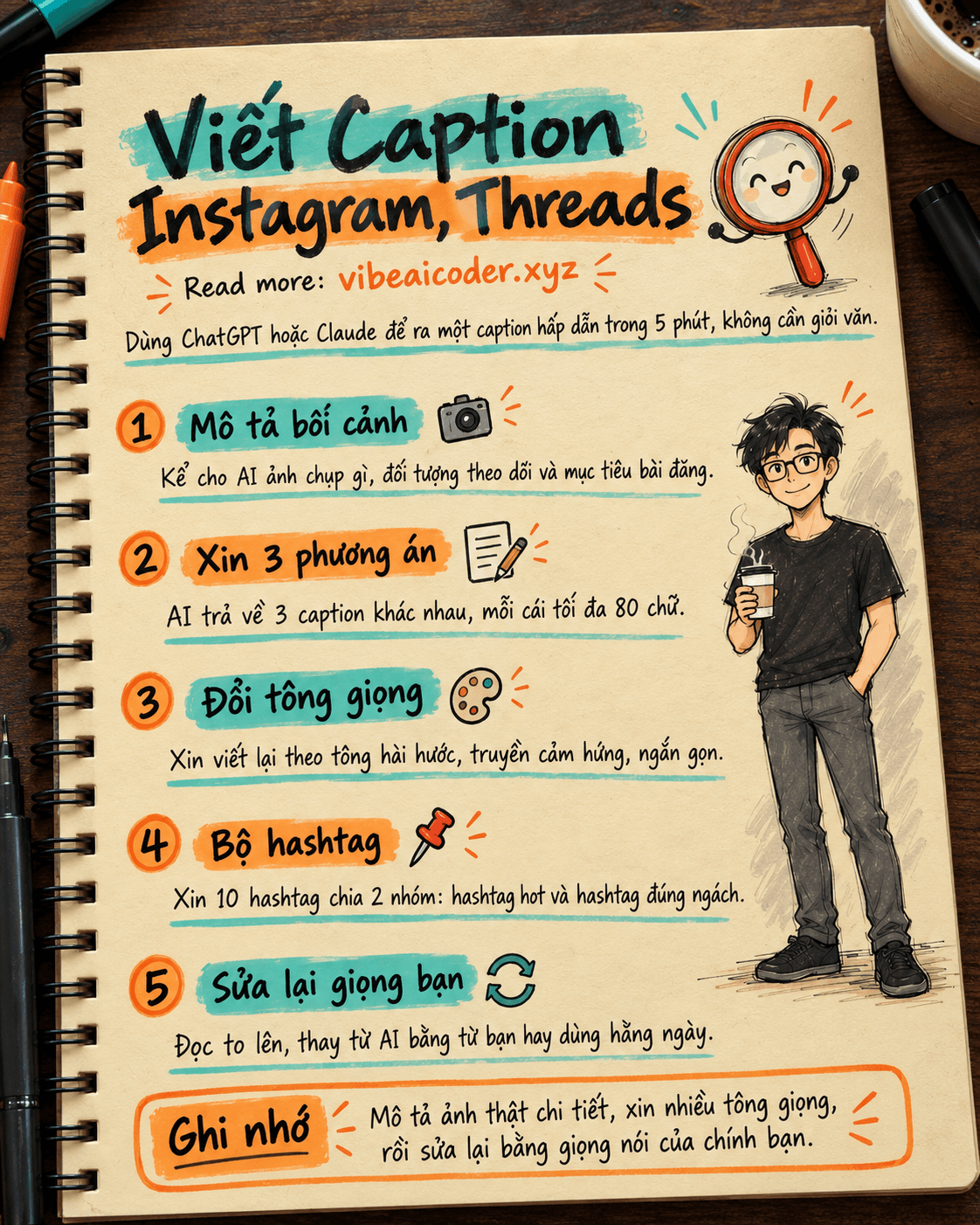 Dùng ChatGPT hoặc Claude để viết caption Instagram, Threads thu hút tương tác trong 5 phút
