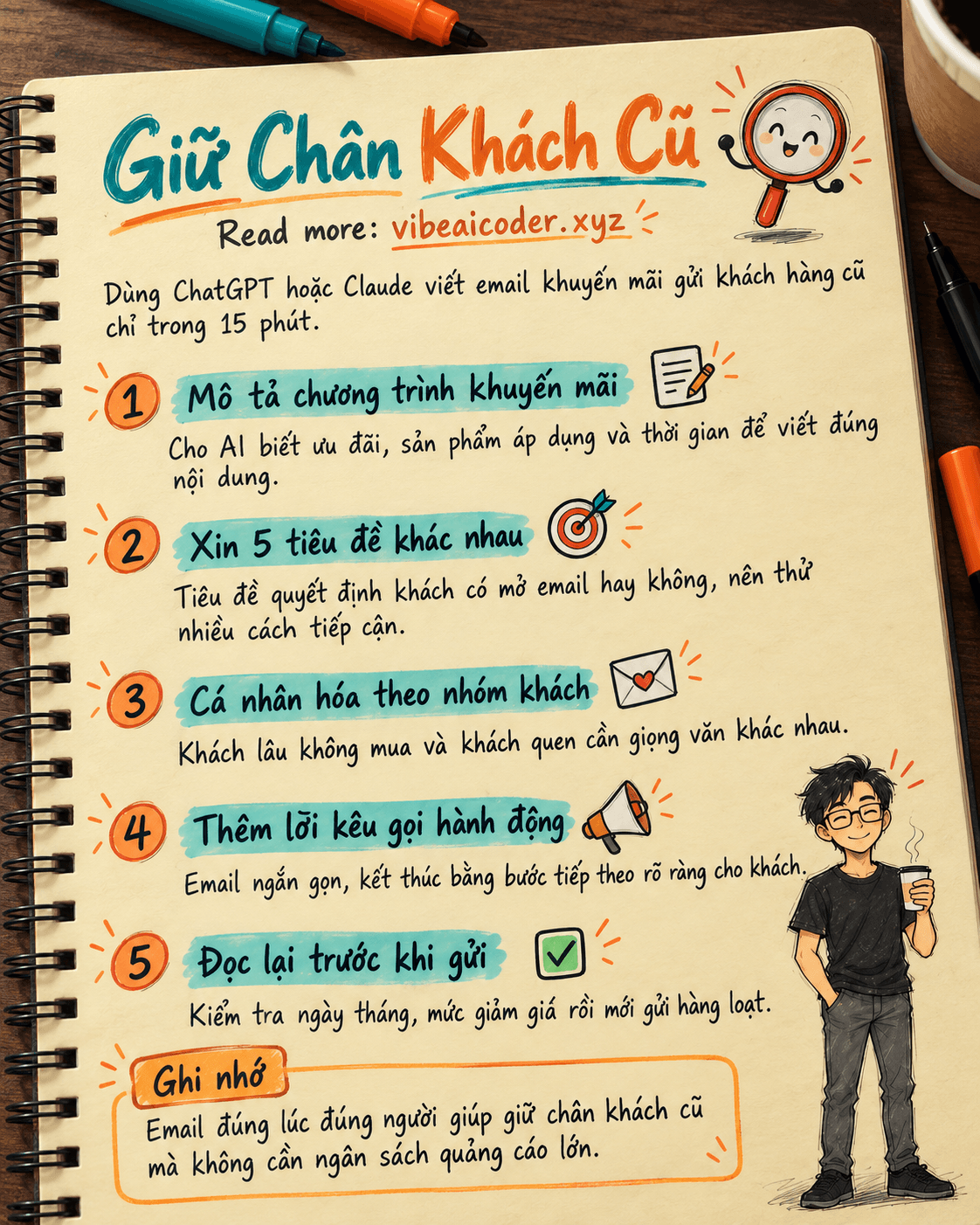 📧 Dùng ChatGPT Hoặc Claude Viết Email Khuyến Mãi Giữ Chân Khách Hàng Cũ Trong 15 Phút