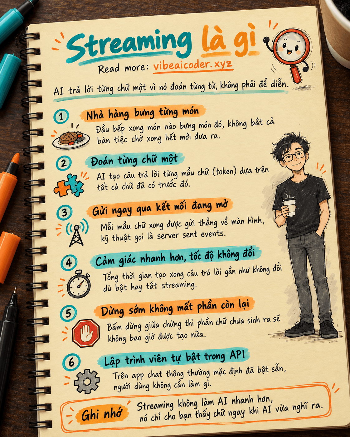 ⚡ Streaming là gì? Vì sao AI trả lời từng chữ một thay vì cả câu