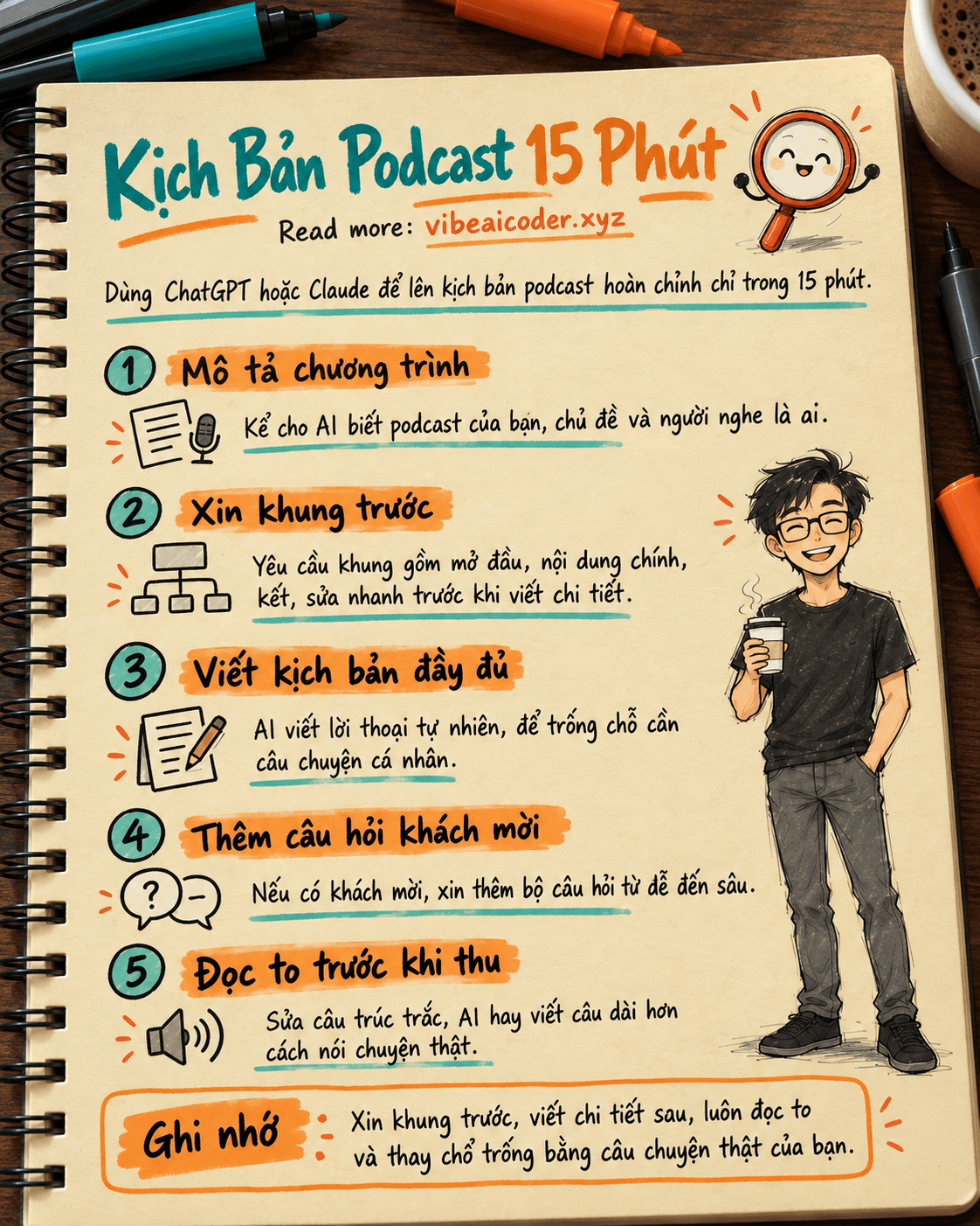 🎙️ Dùng ChatGPT Hoặc Claude Lên Kịch Bản Podcast Từ Một Chủ Đề Trong 15 Phút