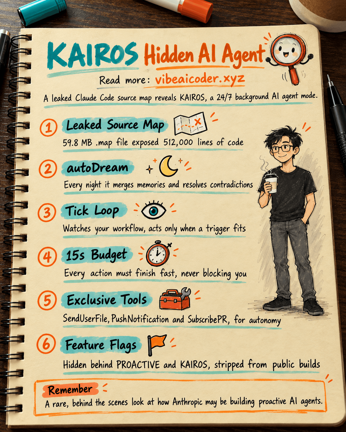🤖 KAIROS: The Hidden AI Agent That Runs 24/7, Found in a Leaked Claude Code Source Map