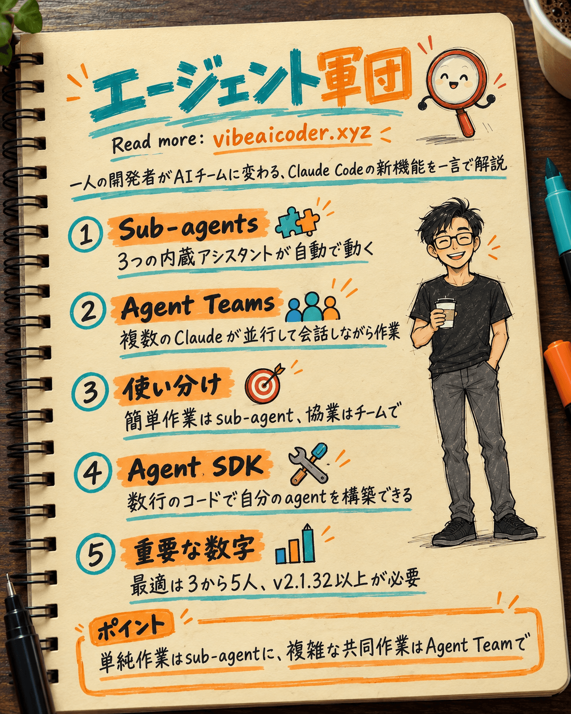 🤖 エージェントチーム:Claude Codeで1人がAIチームに変わる