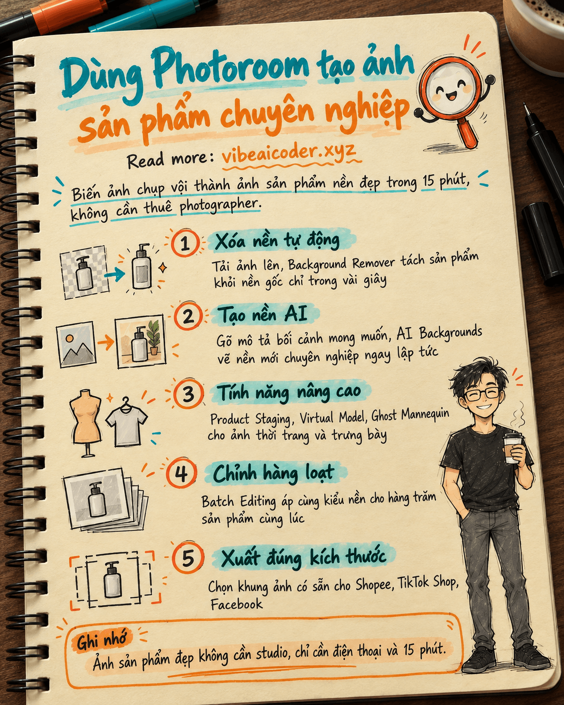 Dùng Photoroom để tạo ảnh sản phẩm chuyên nghiệp trong 15 phút, không cần thuê photographer