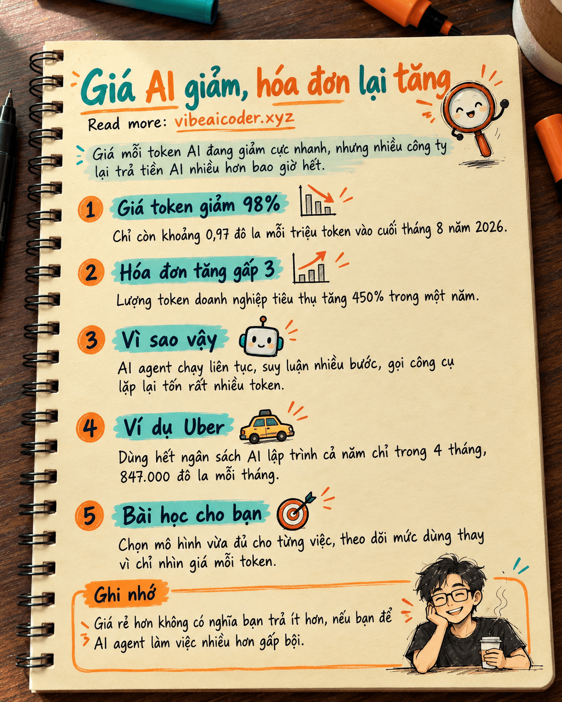 💸 Giá AI giảm 98% nhưng hóa đơn công ty lại tăng gấp 3