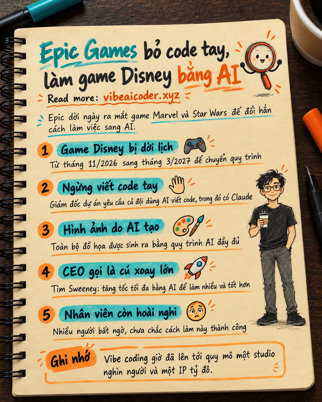 Epic Games bỏ code tay, làm game Disney bằng AI