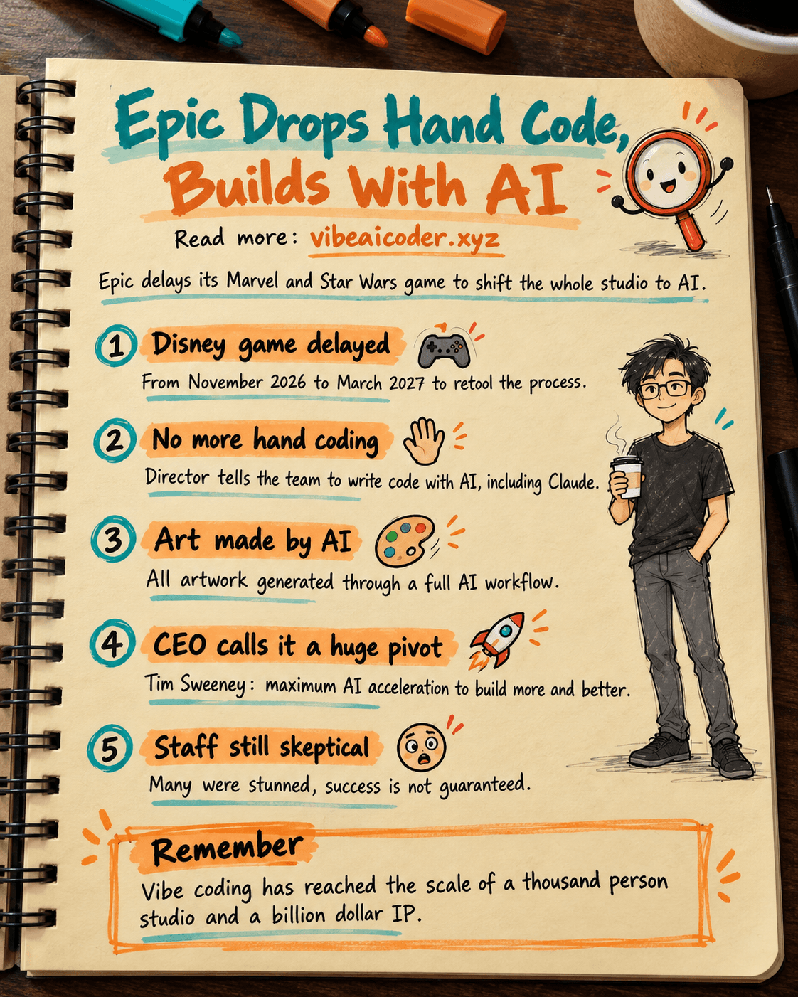 Epic Games Tells Staff to Stop Hand Coding, Build Disney Game With AI