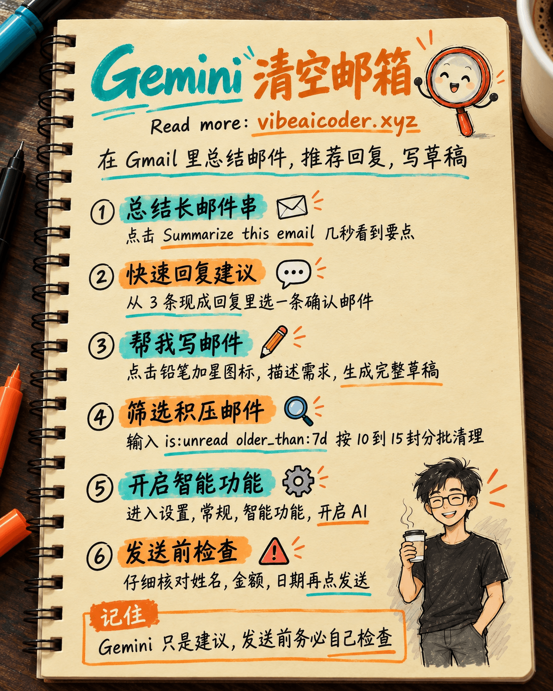 用 Gemini 在 Gmail 中 10 分钟清空积压邮件