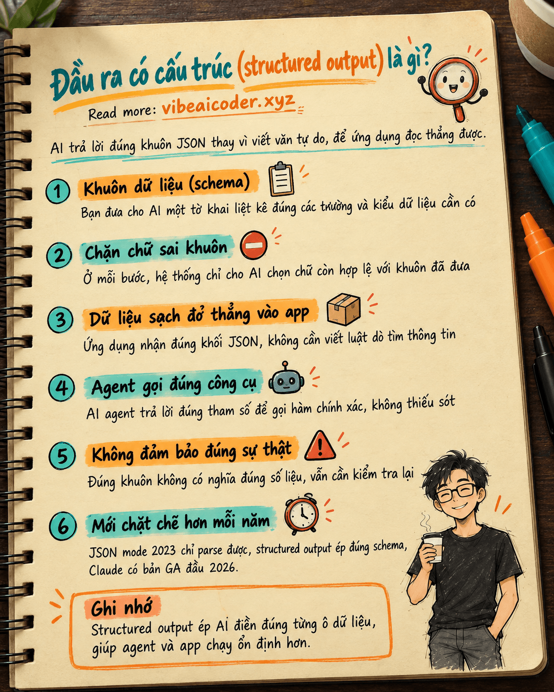 🧩 Đầu ra có cấu trúc (structured output) là gì? Vì sao AI có thể trả lời đúng khuôn mẫu bạn cần