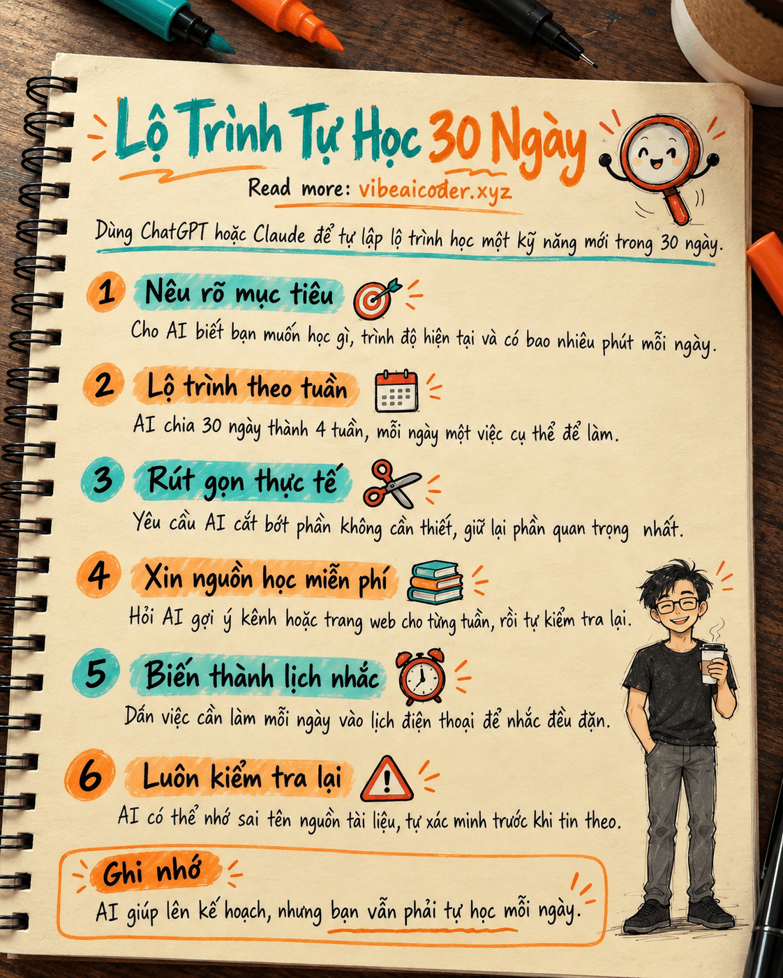Dùng ChatGPT hoặc Claude lập lộ trình tự học một kỹ năng mới trong 30 ngày