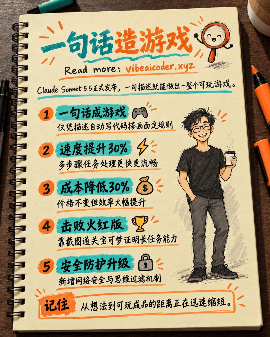 Claude Sonnet 5.5：一句话做出可玩游戏
