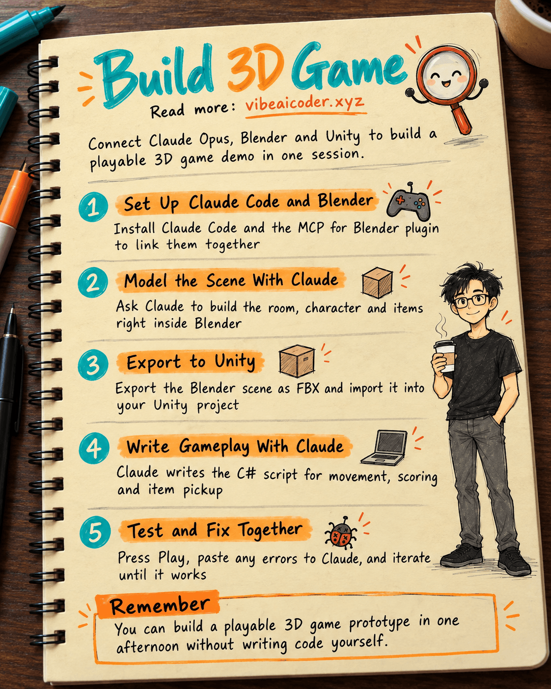 Build a 3D Game in One Session With Claude Opus, Blender and Unity