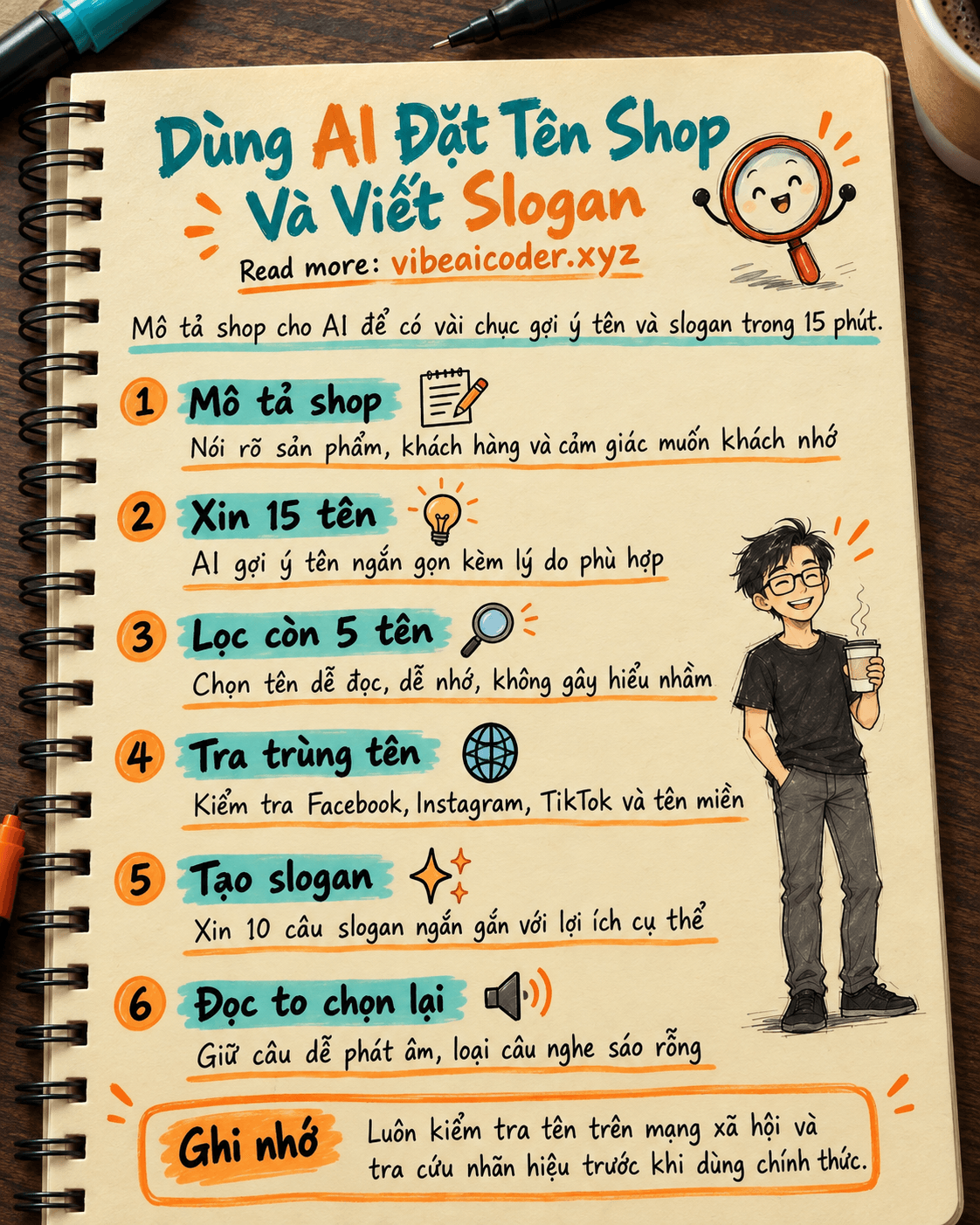 Dùng AI đặt tên thương hiệu và viết slogan cho shop mới mở