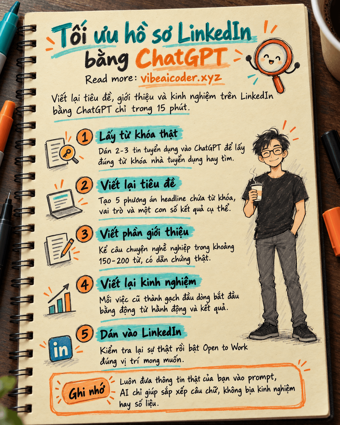 Dùng ChatGPT tối ưu hồ sơ LinkedIn để tìm việc tốt hơn trong 15 phút
