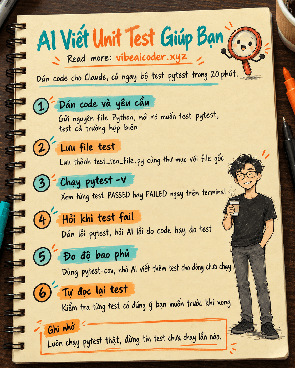 AI Viết Unit Test Giúp Bạn: Dùng Claude Viết Unit Test Cho Dự Án Code Đầu Tay Trong 20 Phút