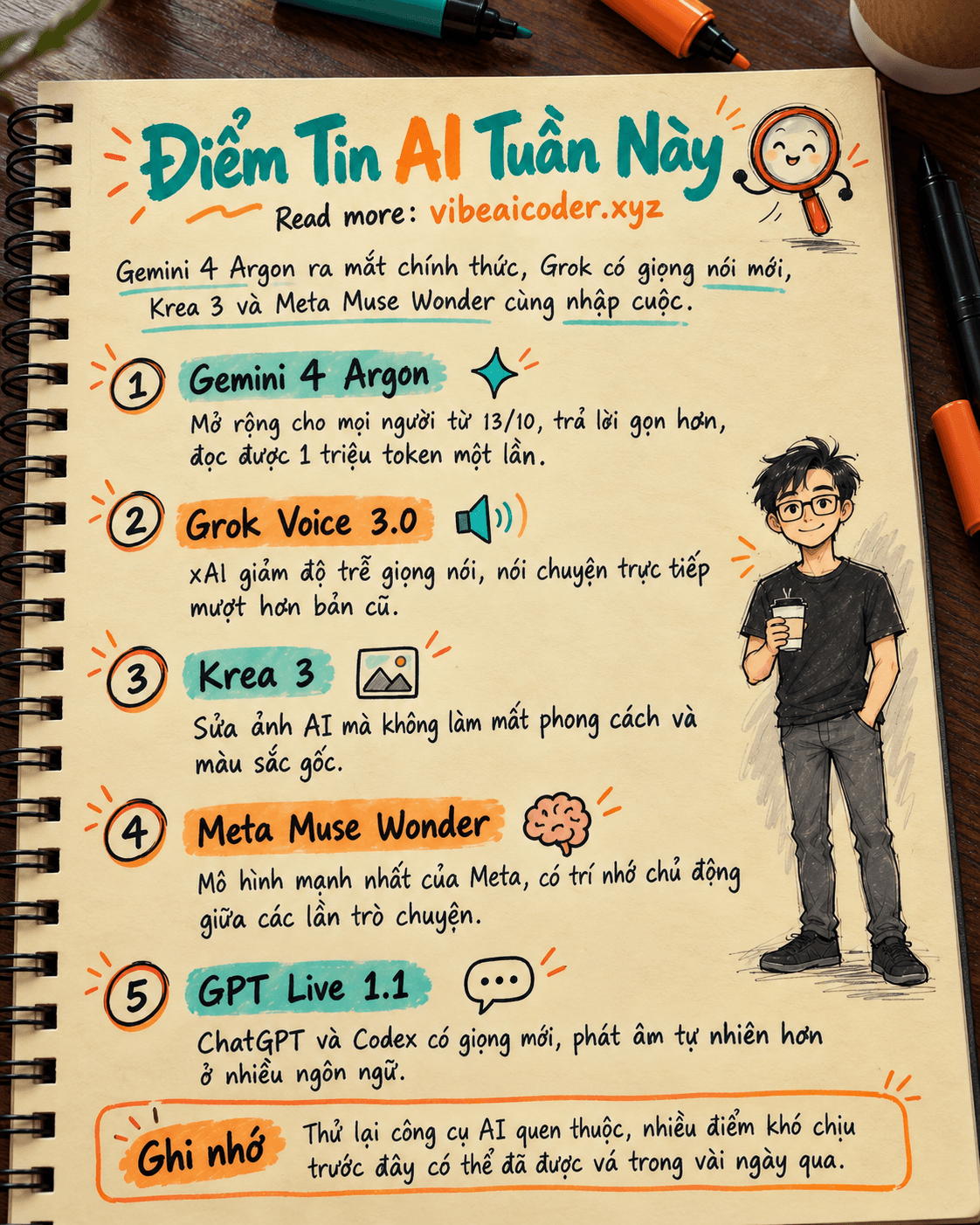 Điểm Tin AI Tuần Này: Gemini 4 Argon, Grok Voice 3.0, Krea 3 và Meta Muse Wonder