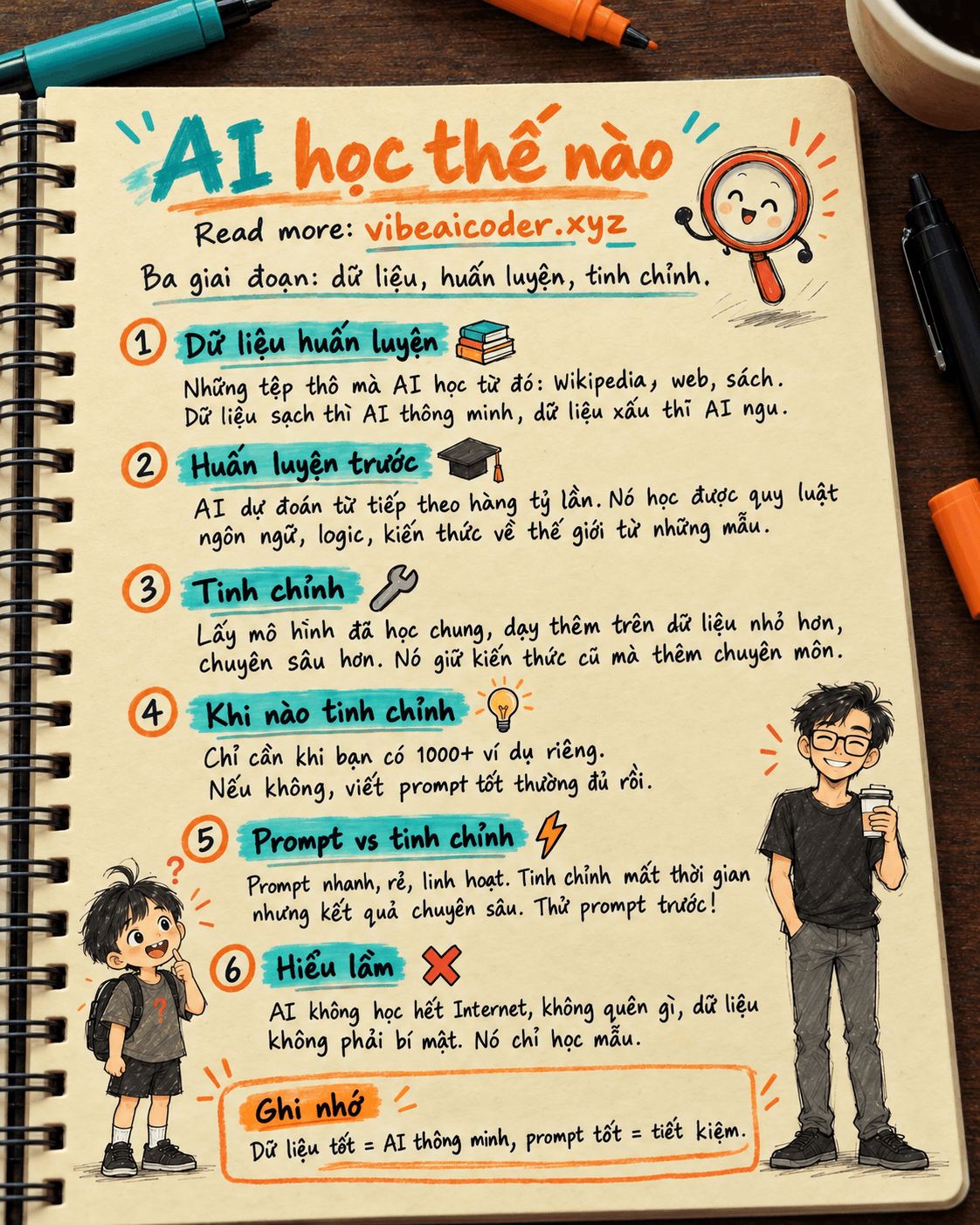 AI học như thế nào: dữ liệu huấn luyện, huấn luyện trước và tinh chỉnh