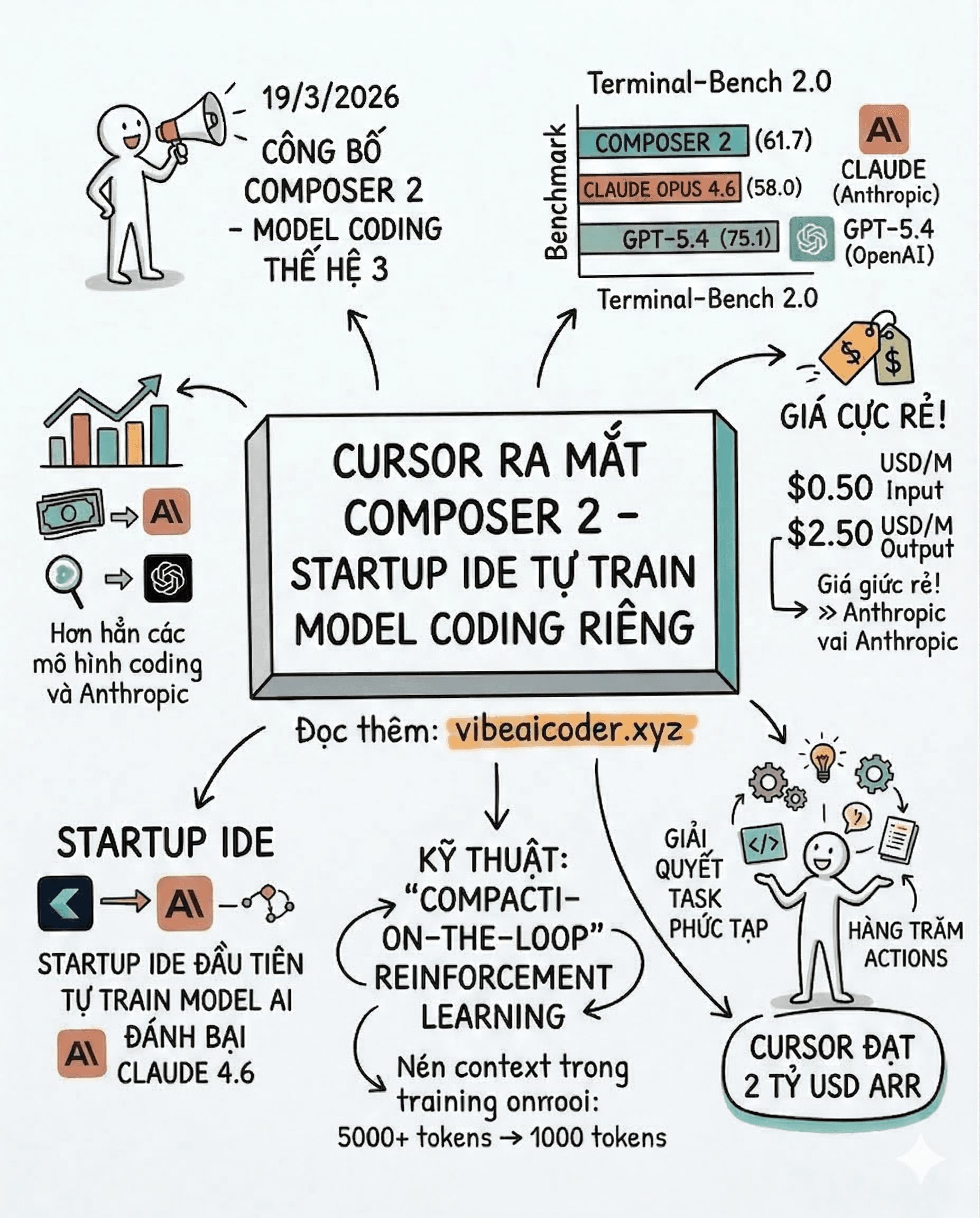 🤯 Cursor "lật kèo": Model tự train mạnh hơn Claude 4.6 mà giá rẻ giật mình!