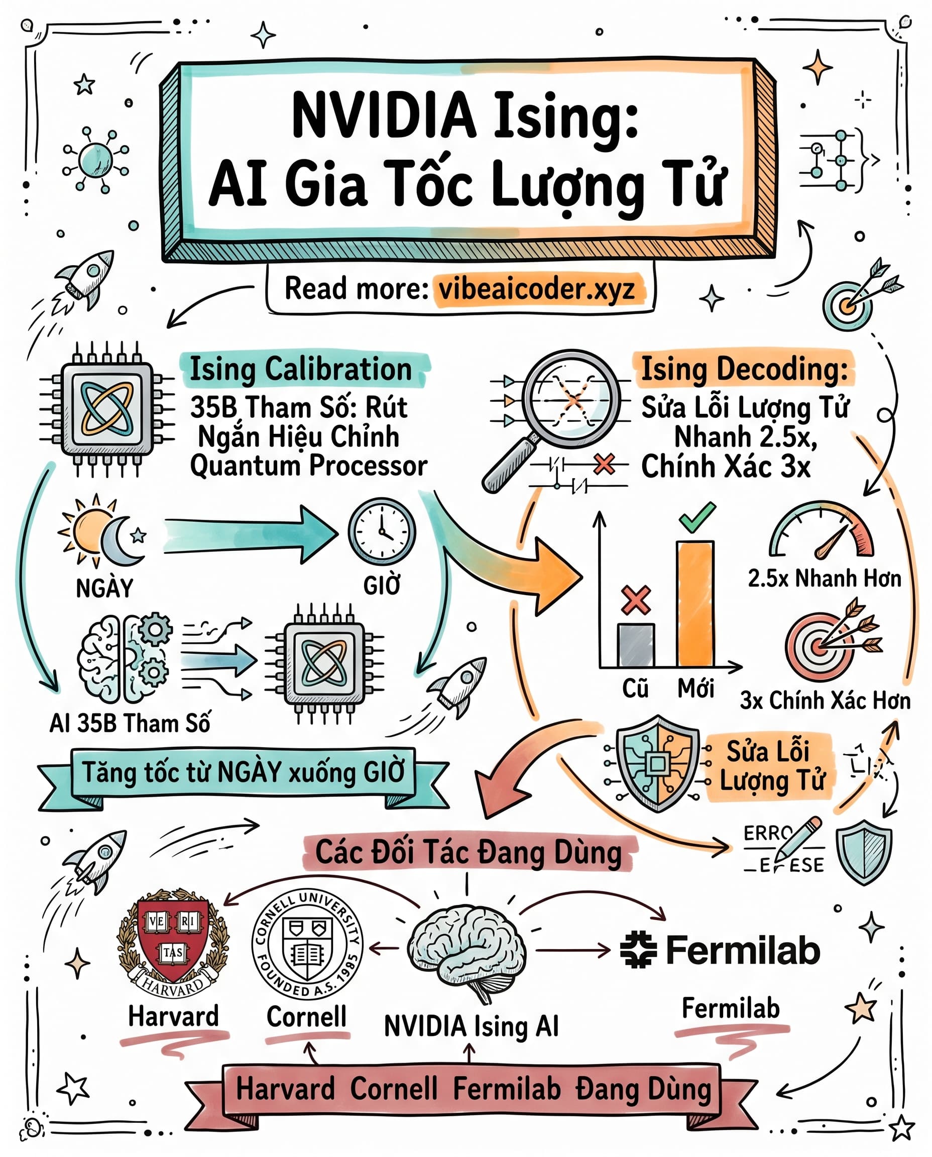 🔬 NVIDIA Ising: Bộ AI Mã Nguồn Mở Giúp Máy Tính Lượng Tử Hoạt Động Ổn Định Hơn Bao Giờ Hết