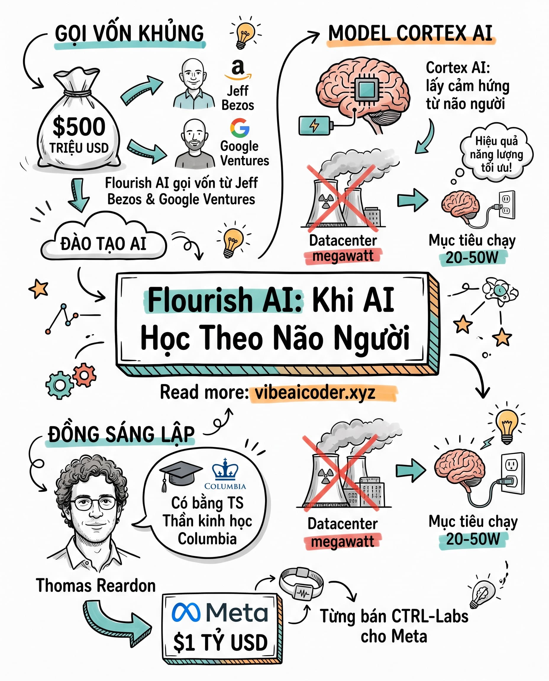 🧠 Startup AI Học Từ Não Người Huy Động 500 Triệu USD, Định Giá 2.5 Tỷ USD