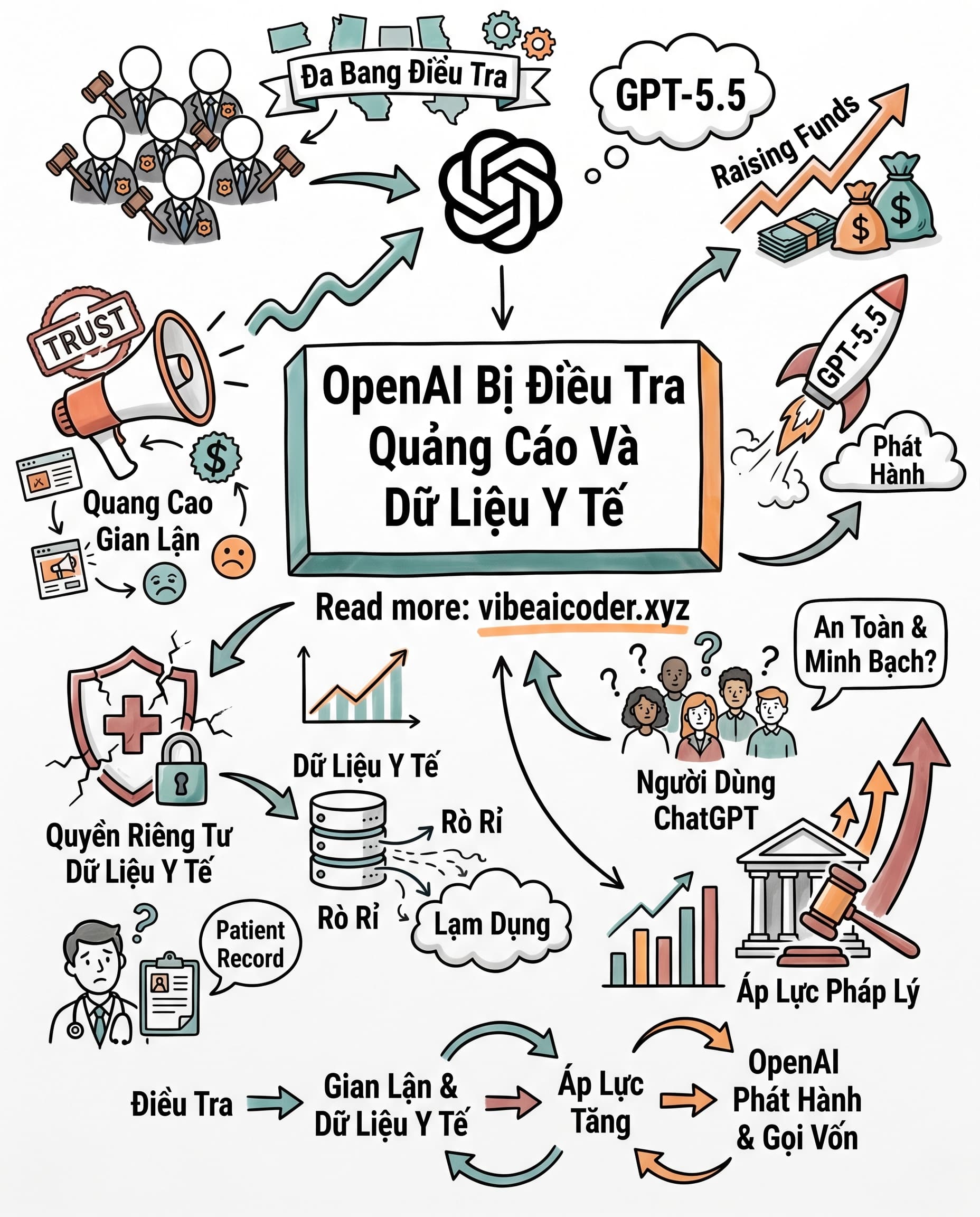 🔍 Nhiều Bang Mỹ Điều Tra OpenAI Vì Quảng Cáo Gian Lận Và Dữ Liệu Sức Khỏe