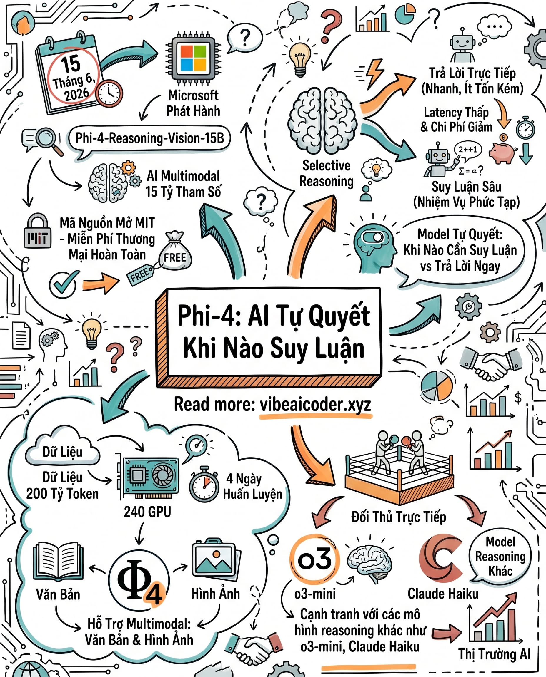 🧠 Microsoft Phi-4-Reasoning-Vision-15B: Model 15B Tự Biết Khi Nào Cần Suy Luận Sâu
