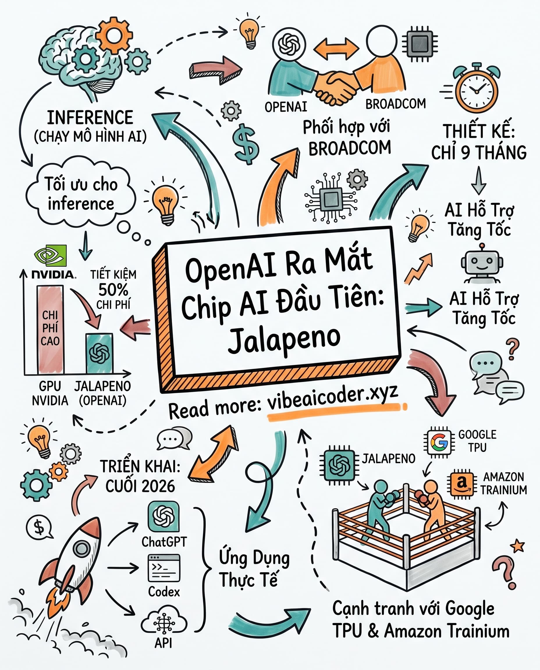 🔥 OpenAI Ra Mắt Chip AI Jalapeño Tự Thiết Kế, Tiết Kiệm 50% Chi Phí So Với Nvidia