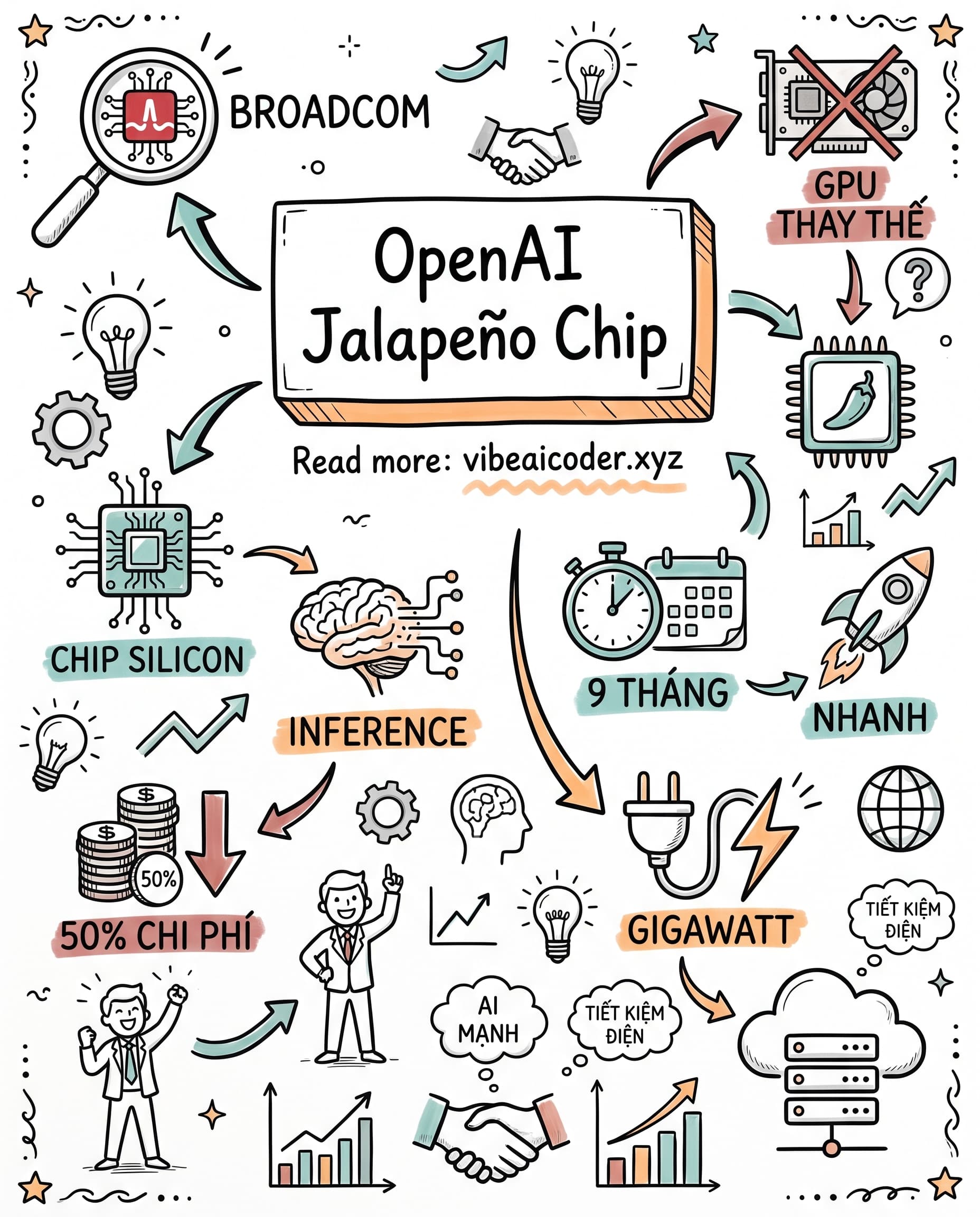 🌶️ OpenAI ra mắt chip Jalapeño: Giảm 50% chi phí inference AI