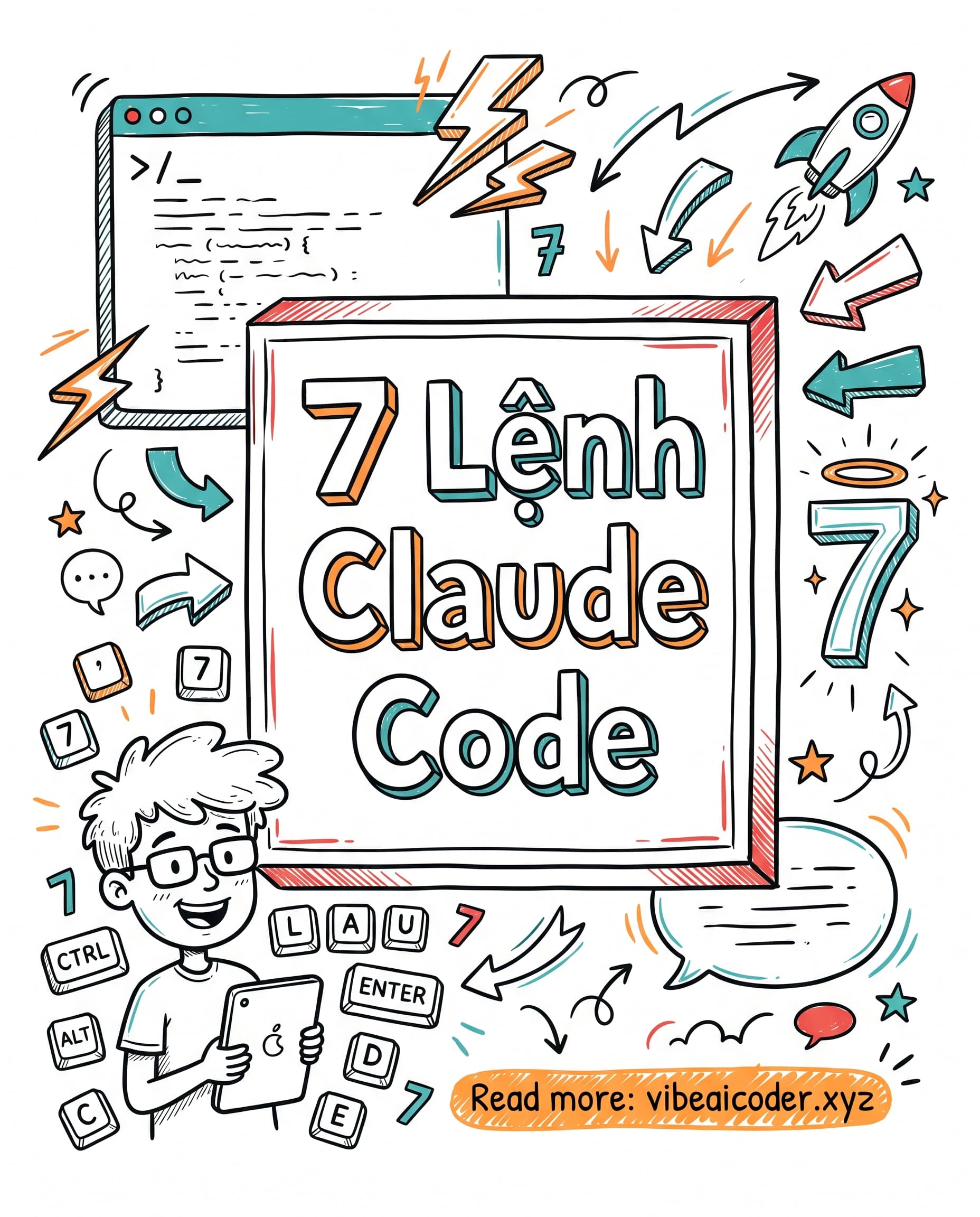 ⚡ 7 Lệnh Claude Code Giúp Dân Vibe Coding Tăng Tốc Gấp Đôi Mỗi Ngày