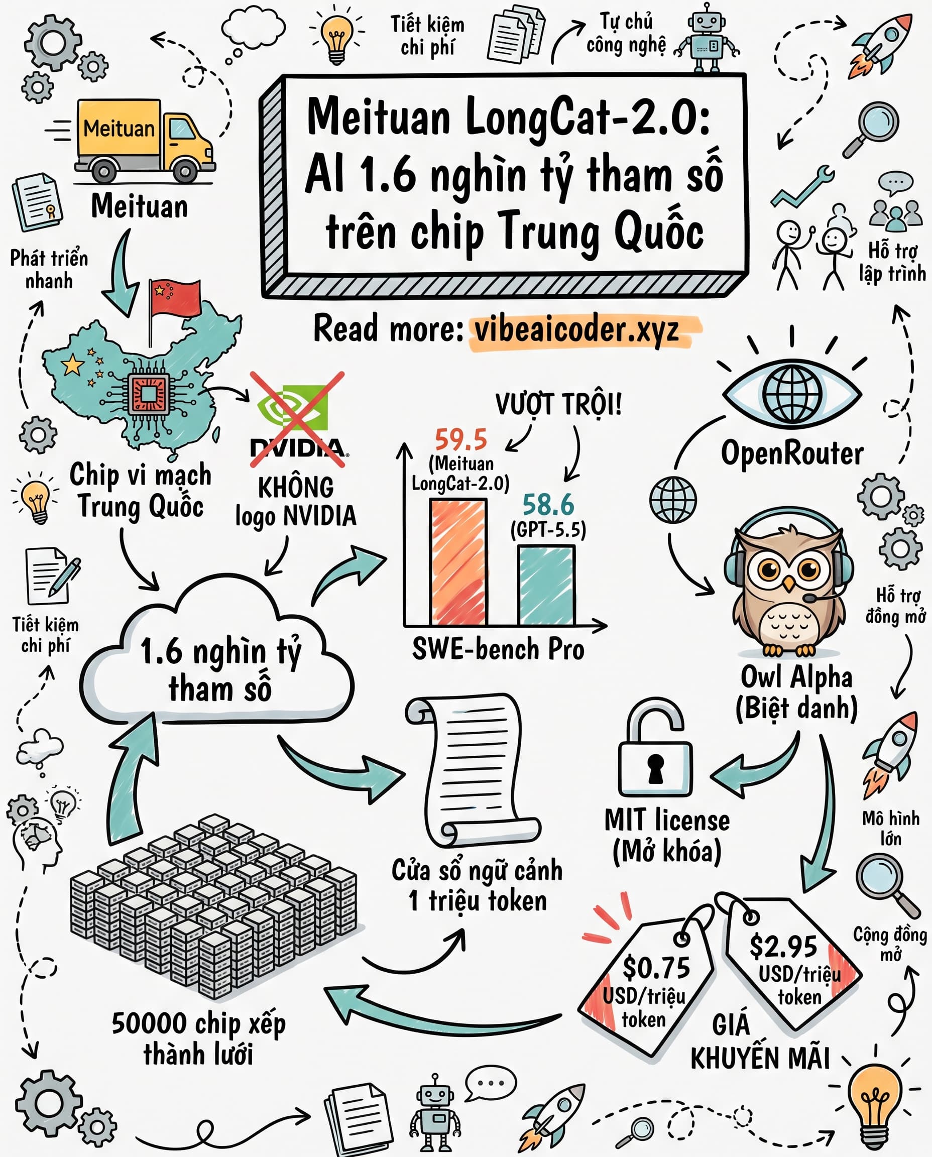 🐉 Meituan tung AI 1,6 nghìn tỷ tham số, không dùng chip Nvidia