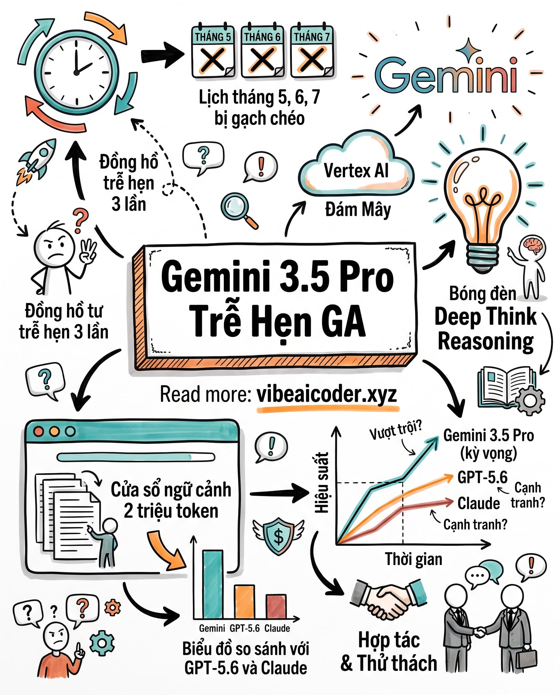 ⏰ Gemini 3.5 Pro trễ hẹn lần 2, Google đang gặp vấn đề gì?