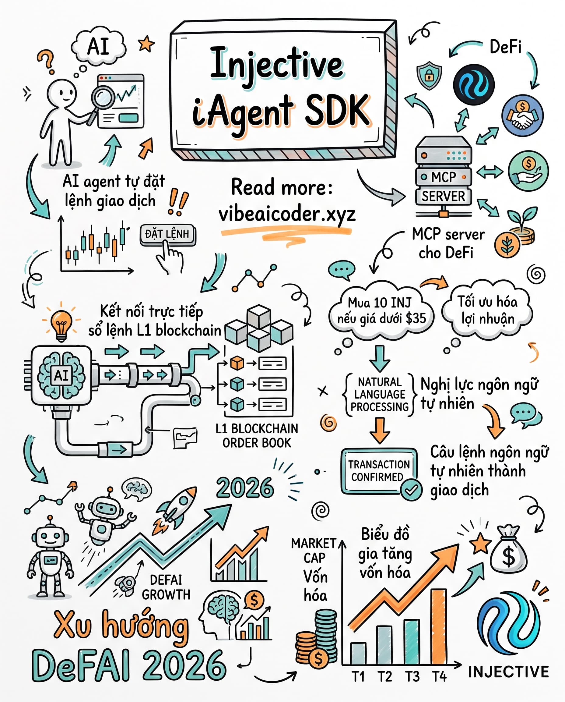 🤖 Injective Ra Mắt iAgent SDK, AI Agent Tự Đặt Lệnh Giao Dịch DeFi