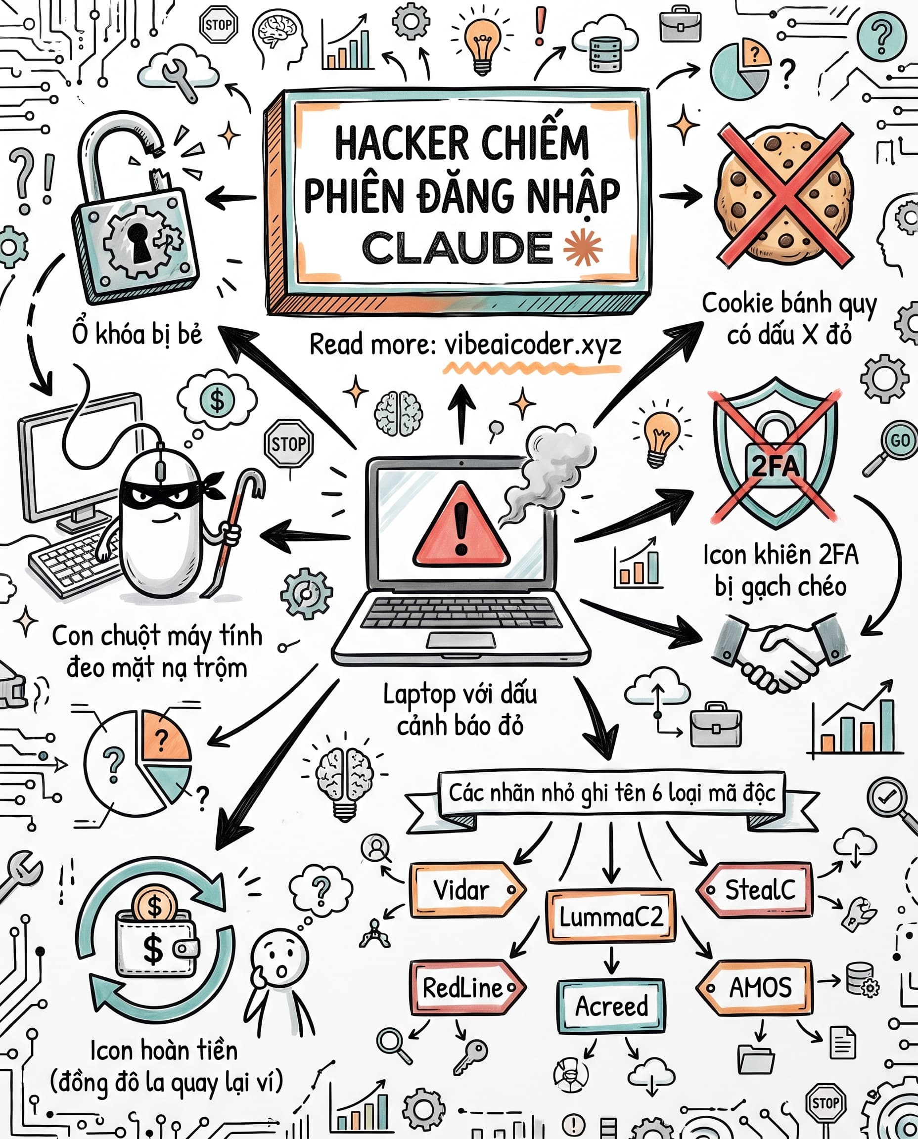 🔓 Hacker chiếm phiên đăng nhập Claude, Anthropic hoàn tiền ngay lập tức
