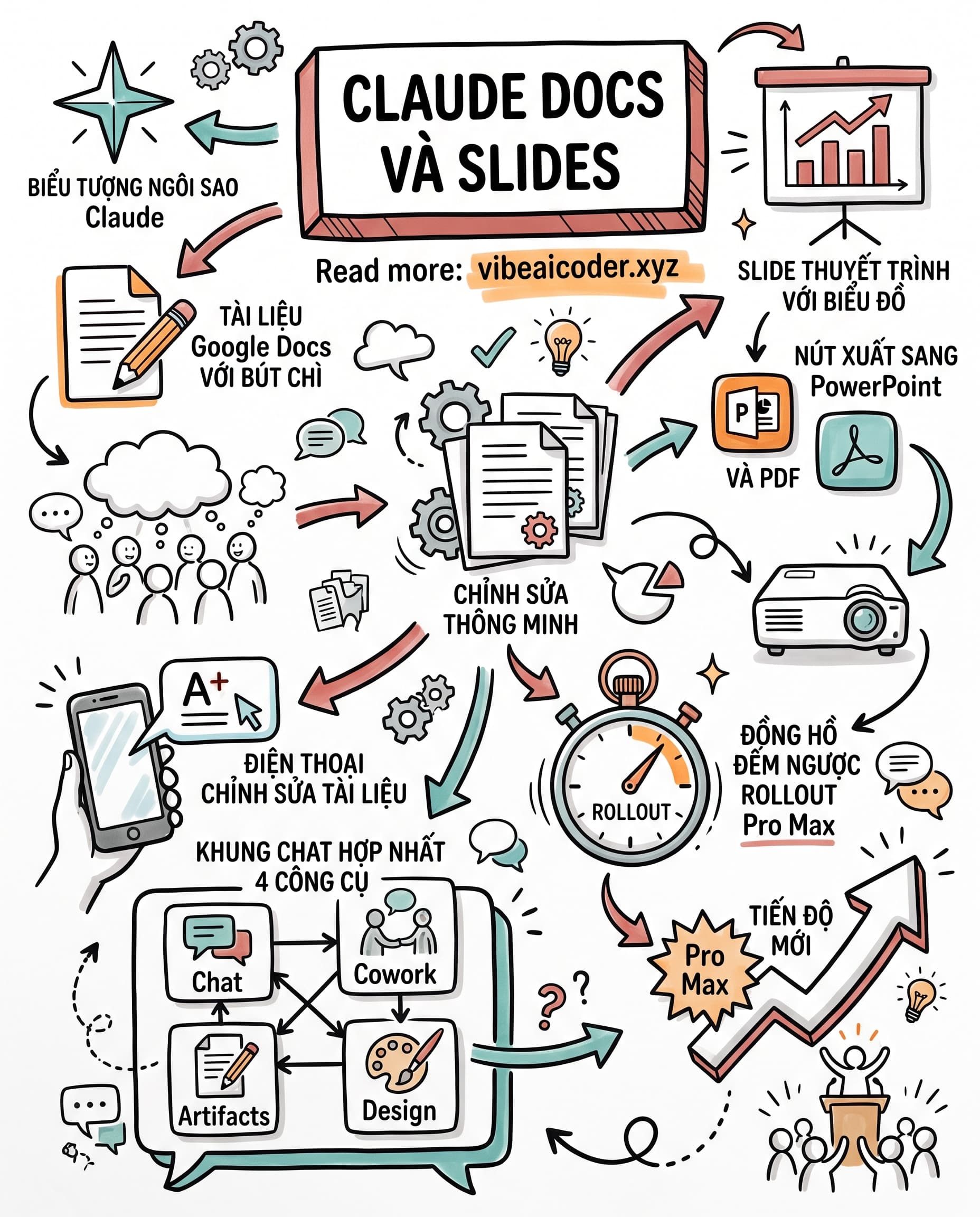 📝 Claude Gộp 4 Công Cụ Làm Một, Viết Docs Và Làm Slide Ngay Trong Chat