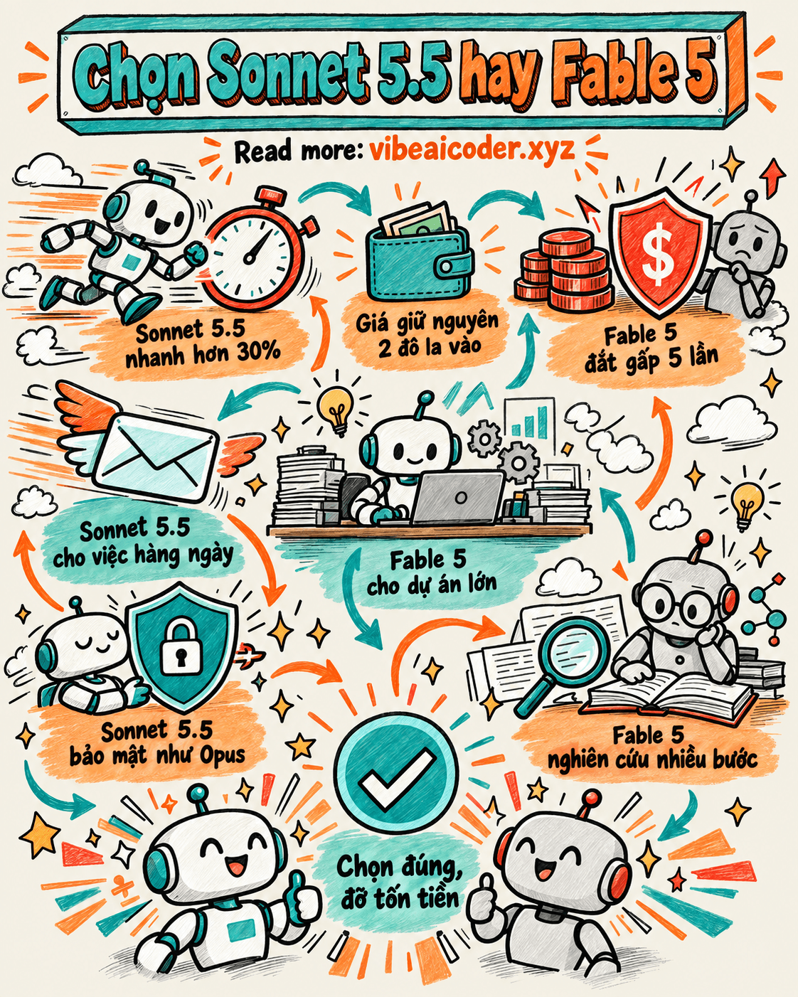 So sánh Claude Sonnet 5.5 và Claude Fable 5: nên chọn loại nào
