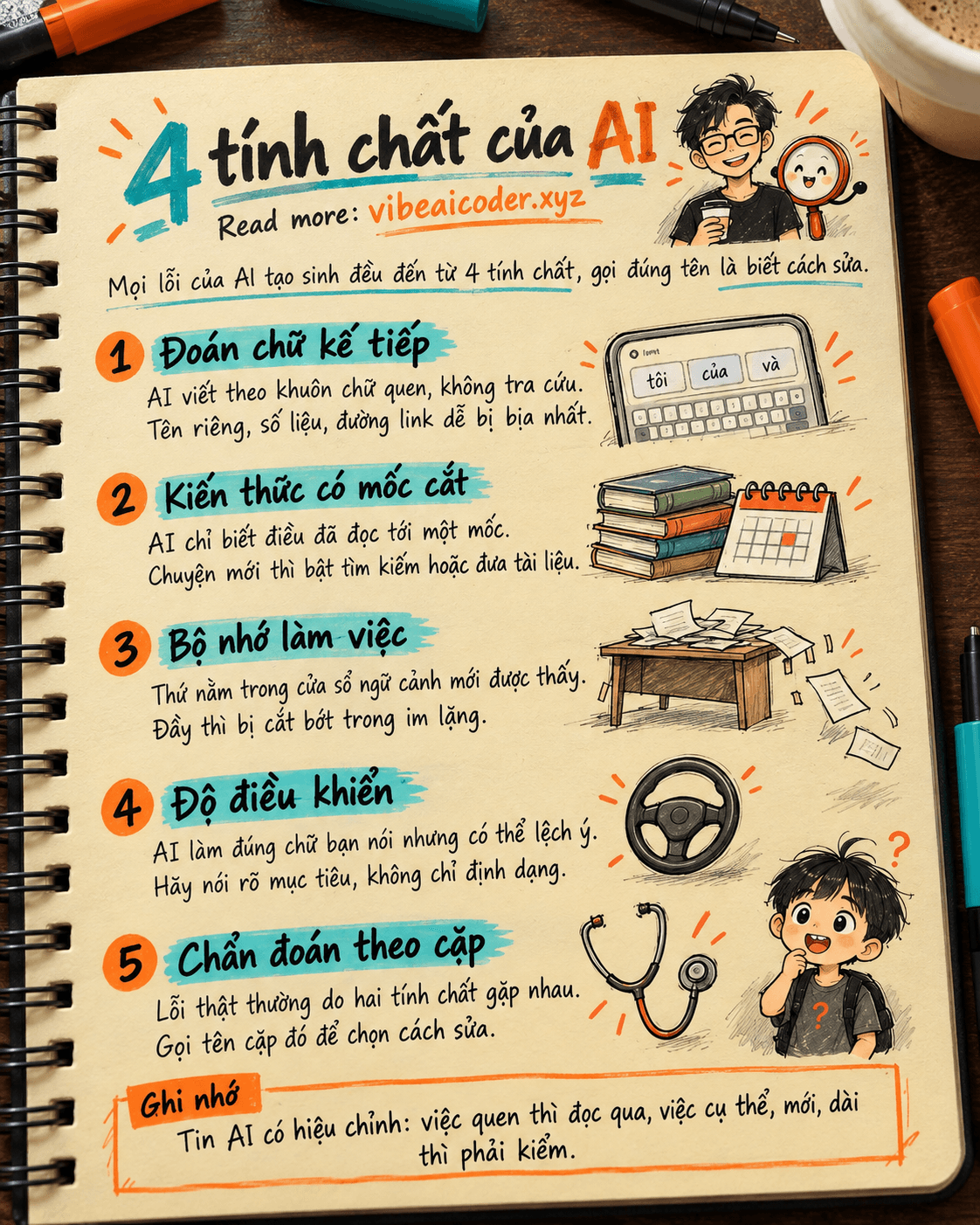 🔍 4 tính chất của AI tạo sinh: gọi đúng tên lỗi để sửa đúng cách