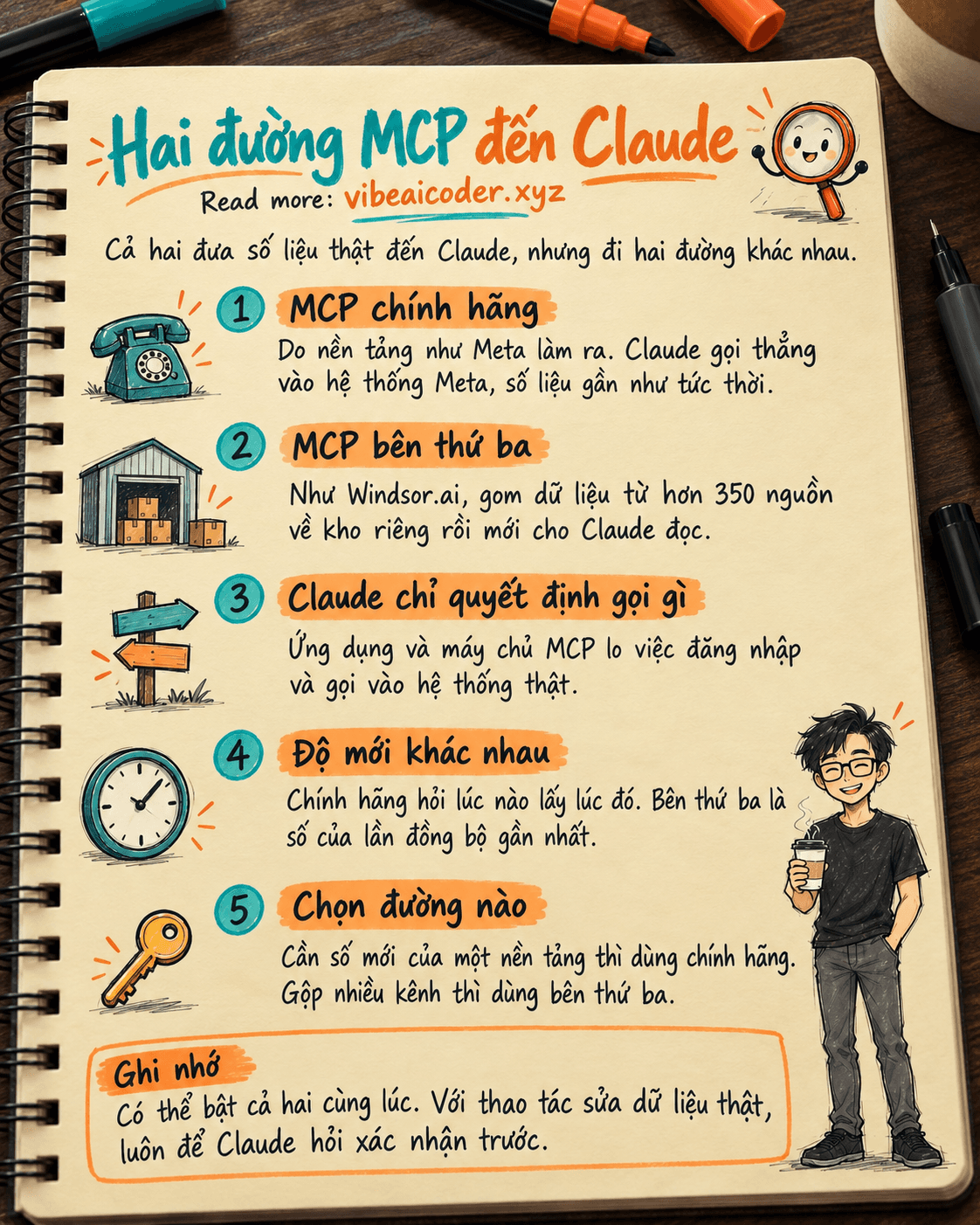 🔌 MCP chính hãng và MCP bên thứ ba: hai đường đưa số liệu thật đến Claude