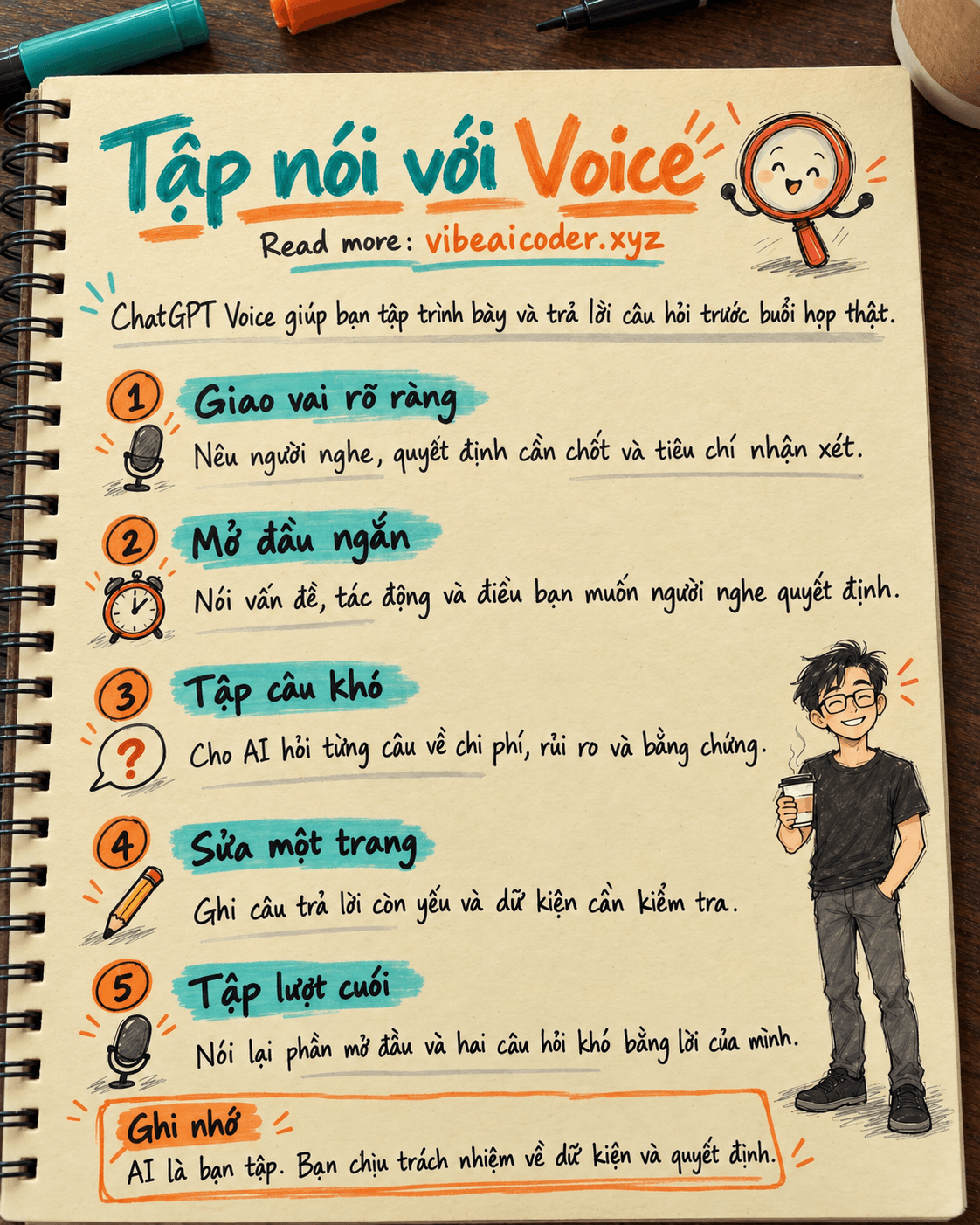🎙️ Dùng ChatGPT Voice để tập dượt họp, phỏng vấn và thuyết trình