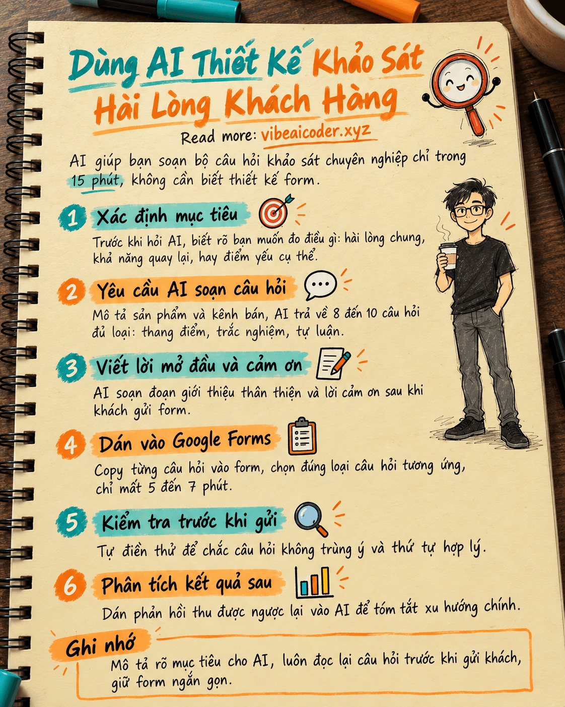 Dùng ChatGPT hoặc Claude thiết kế khảo sát đo mức hài lòng khách hàng trong 15 phút