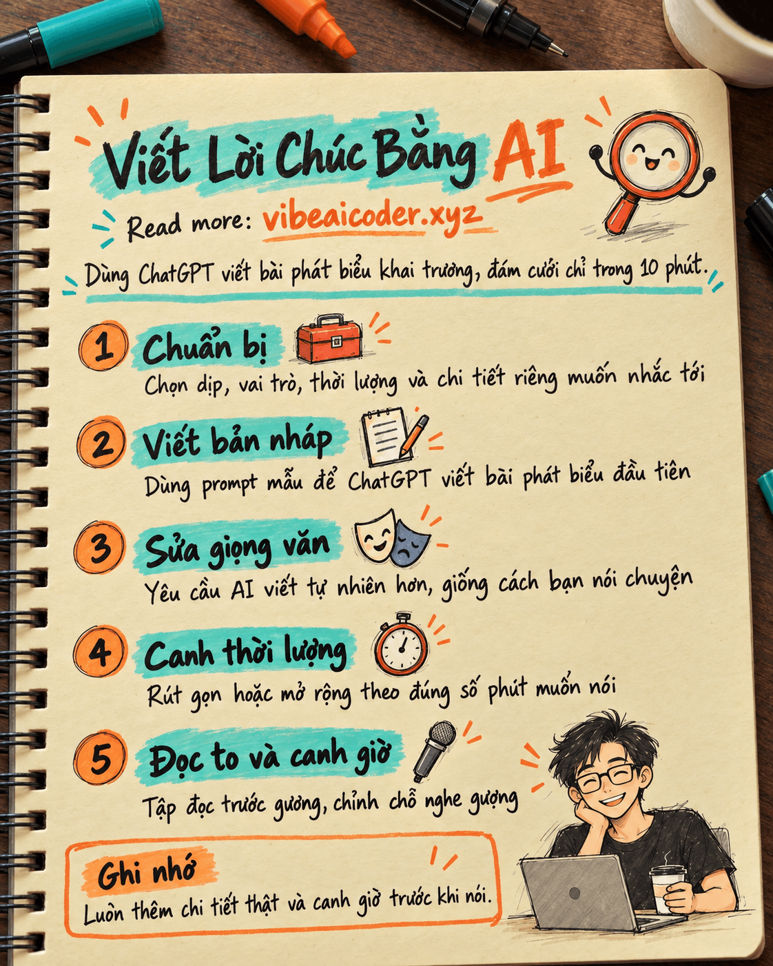 🎤 Dùng ChatGPT viết lời chúc và bài phát biểu cho khai trương, đám cưới trong 10 phút
