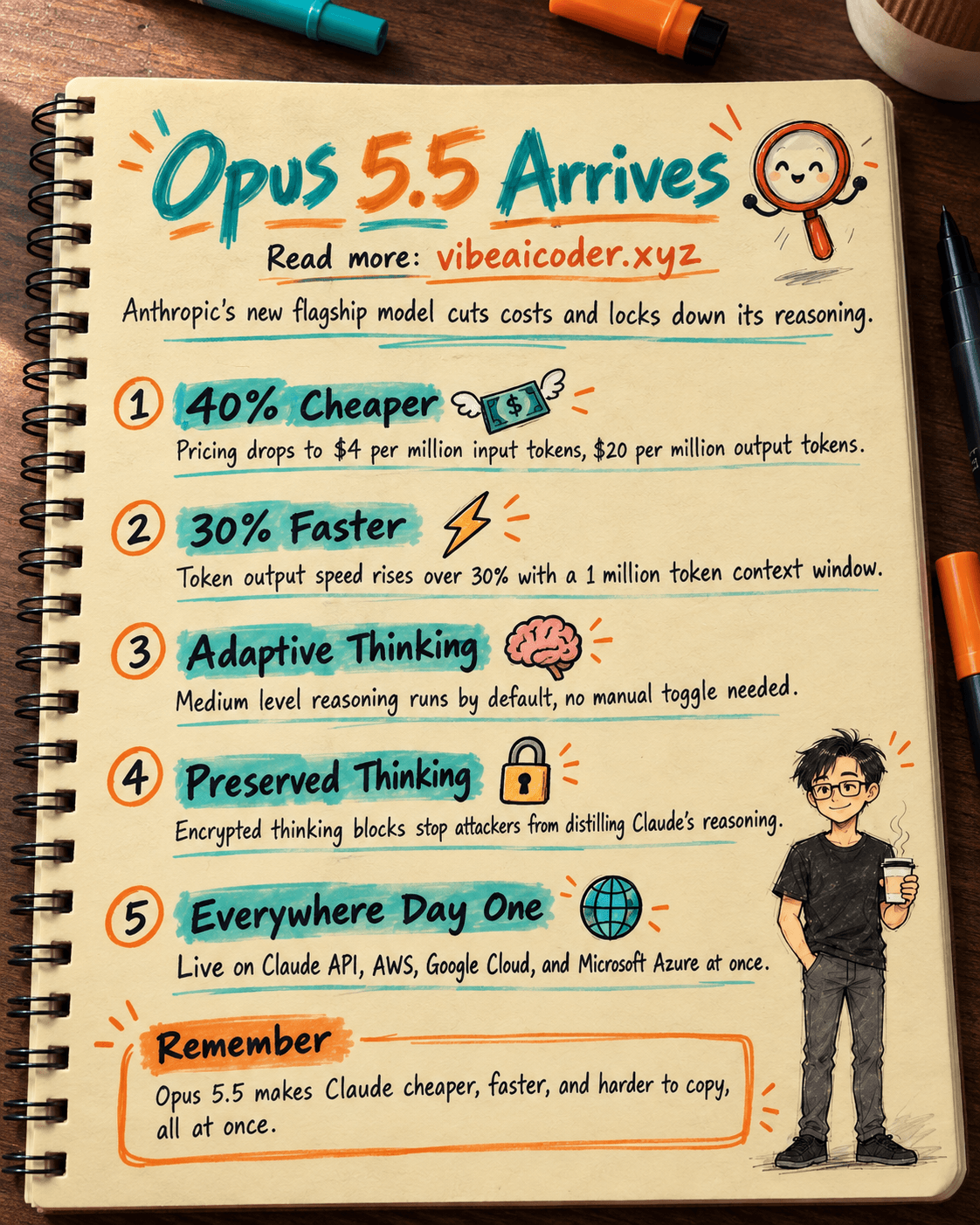 ⚡ Claude Opus 5.5 Launches: 30% Faster, 40% Cheaper, Blocks AI Brain Copying