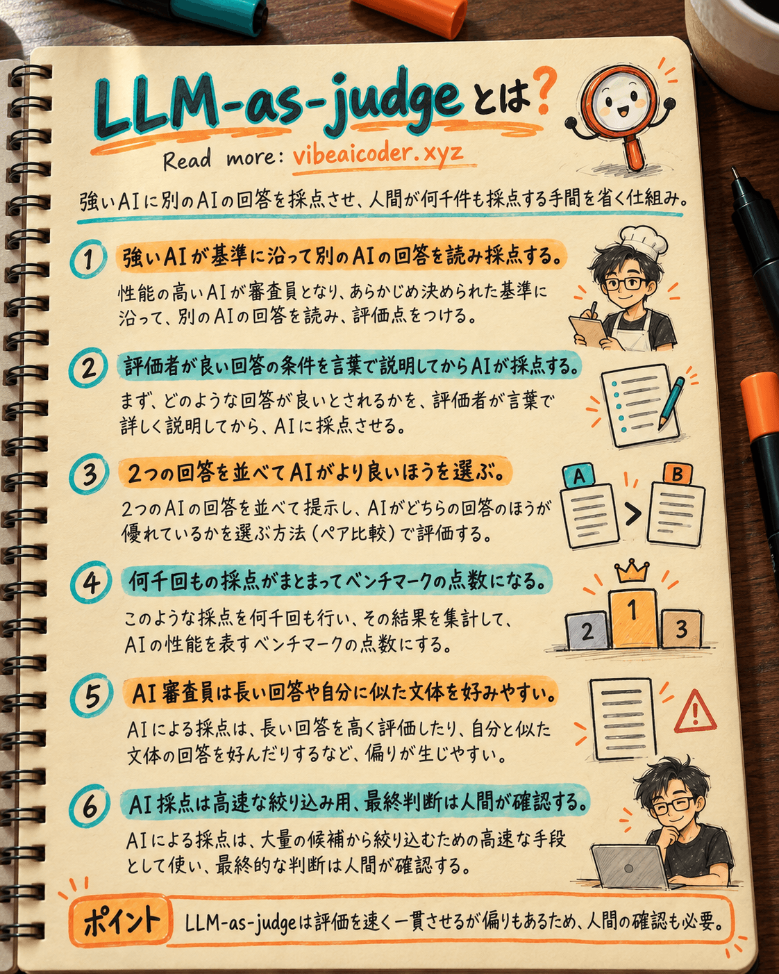 LLM-as-judgeとは?AIに別のAIの回答を採点させる仕組み