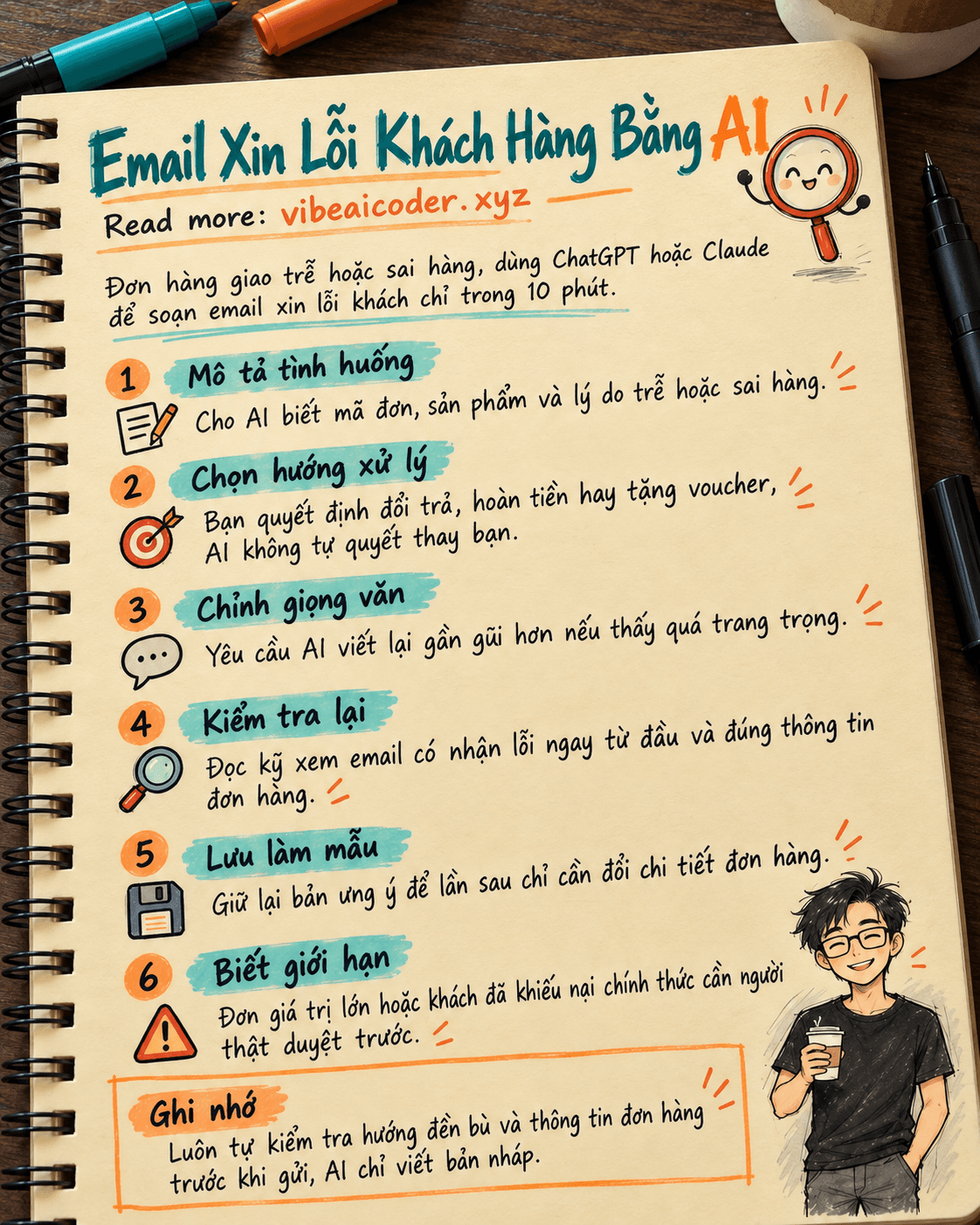 📧 Dùng ChatGPT Hoặc Claude Soạn Email Xin Lỗi Khách Hàng Khi Giao Hàng Trễ Hoặc Sai Trong 10 Phút
