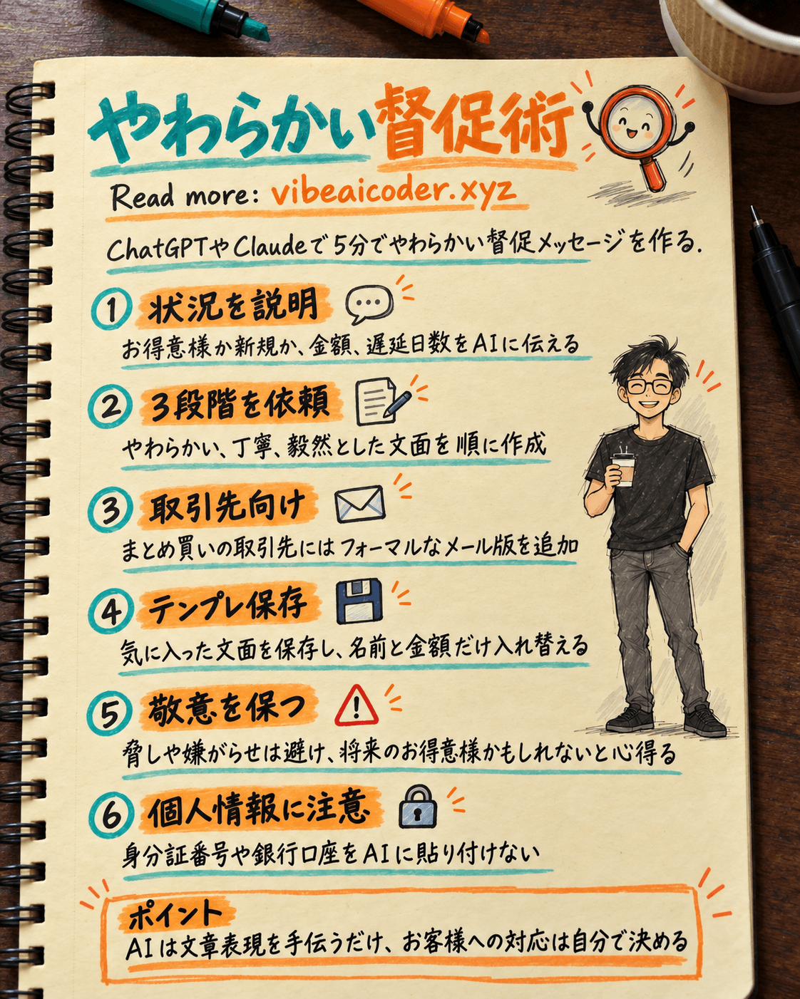 ChatGPTやClaudeで5分でやわらかい督促メッセージを作る方法