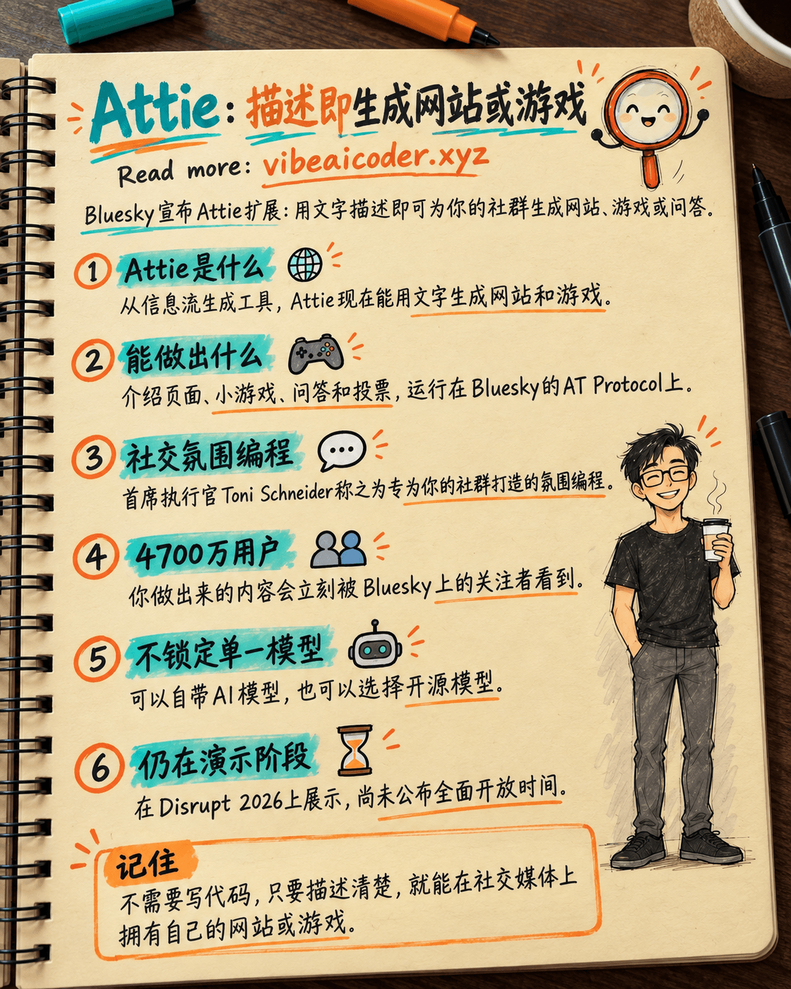 Bluesky推出Attie:描述一下就能生成网站或游戏
