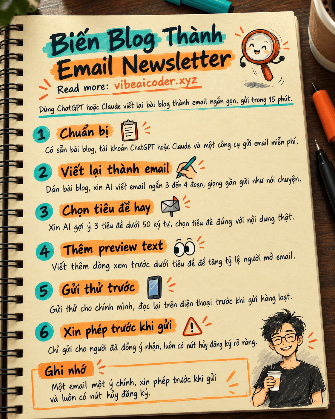 📧 Dùng ChatGPT hoặc Claude biến bài viết blog thành bản tin email (newsletter) trong 15 phút