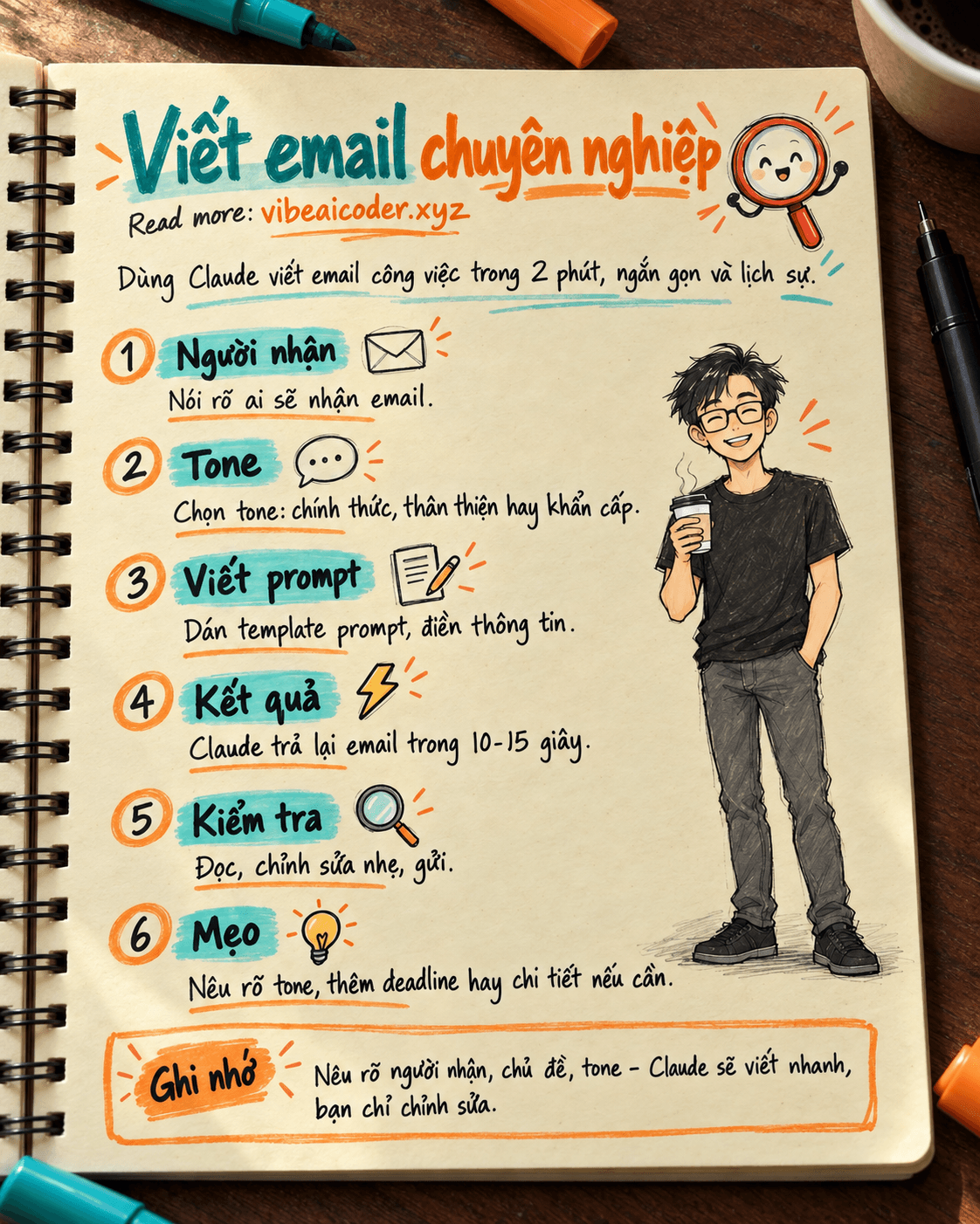 📧 Dùng Claude viết email công việc chuyên nghiệp trong 2 phút