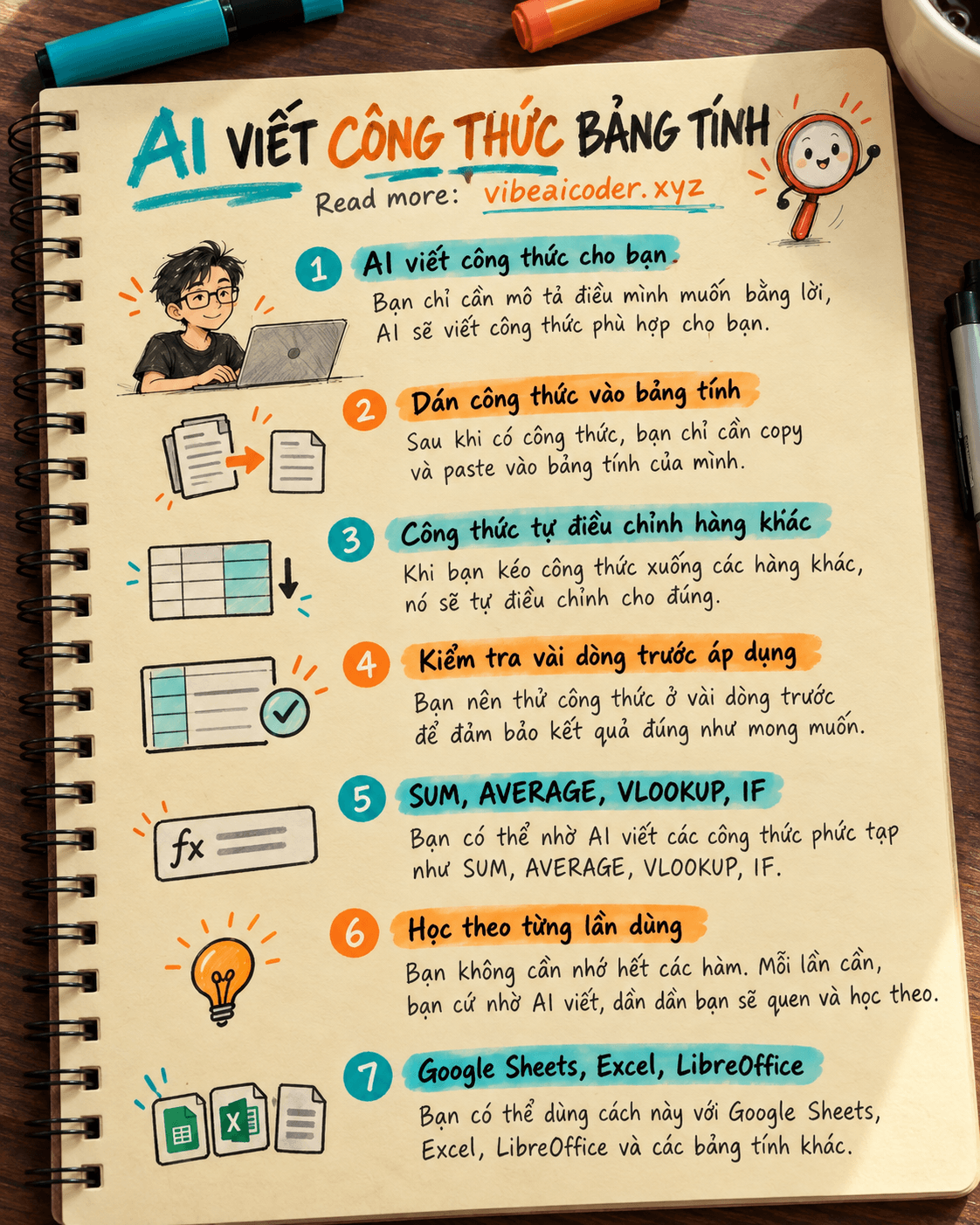 Dùng AI viết công thức Google Sheets/Excel mà không cần nhớ hàm trong 5 phút