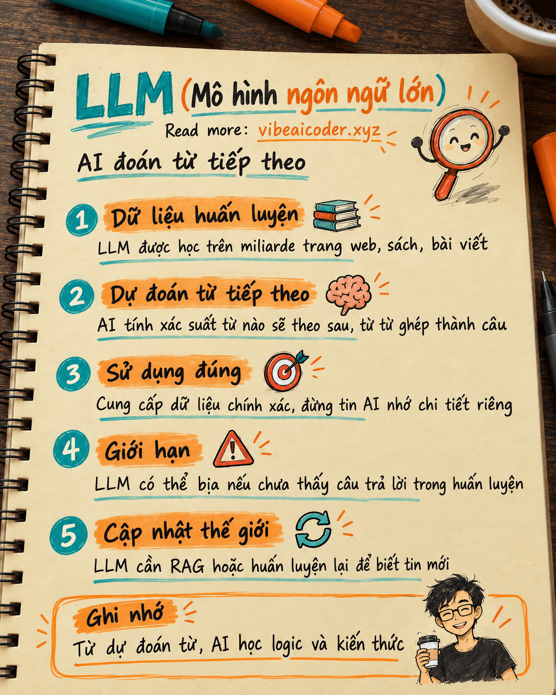 🧠 LLM (Mô hình ngôn ngữ lớn) là gì? Tại sao AI "đoán chữ tiếp theo" lại thông minh thế